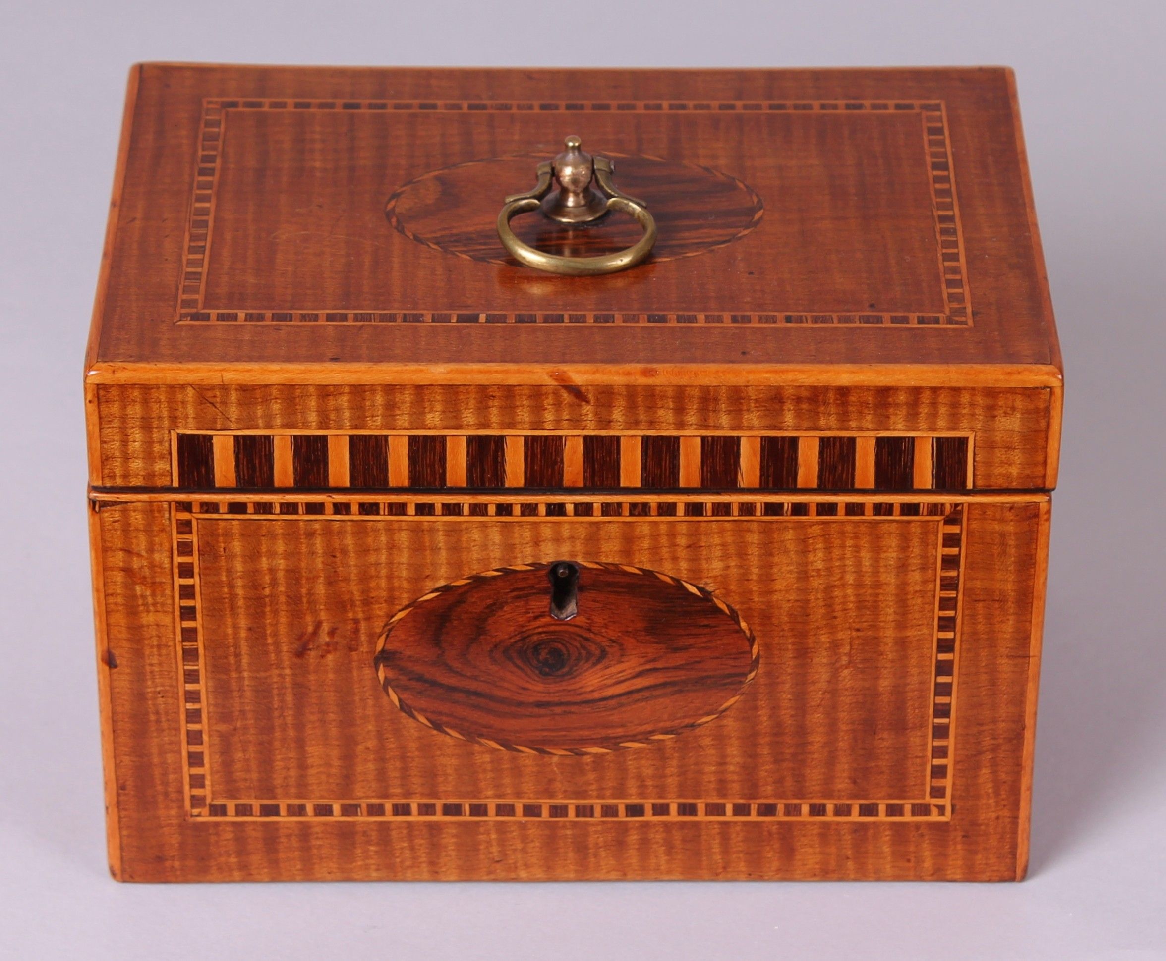 George III period harewood small rectangular tea caddy
