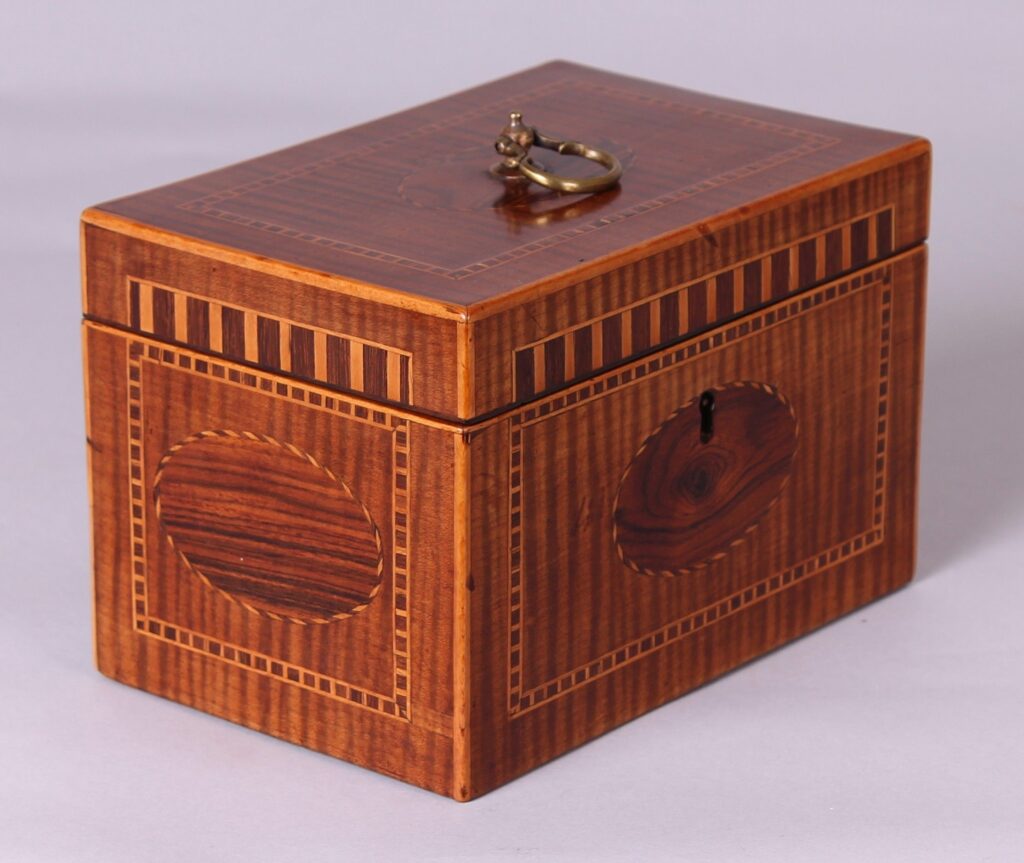 George III period harewood small rectangular tea caddy