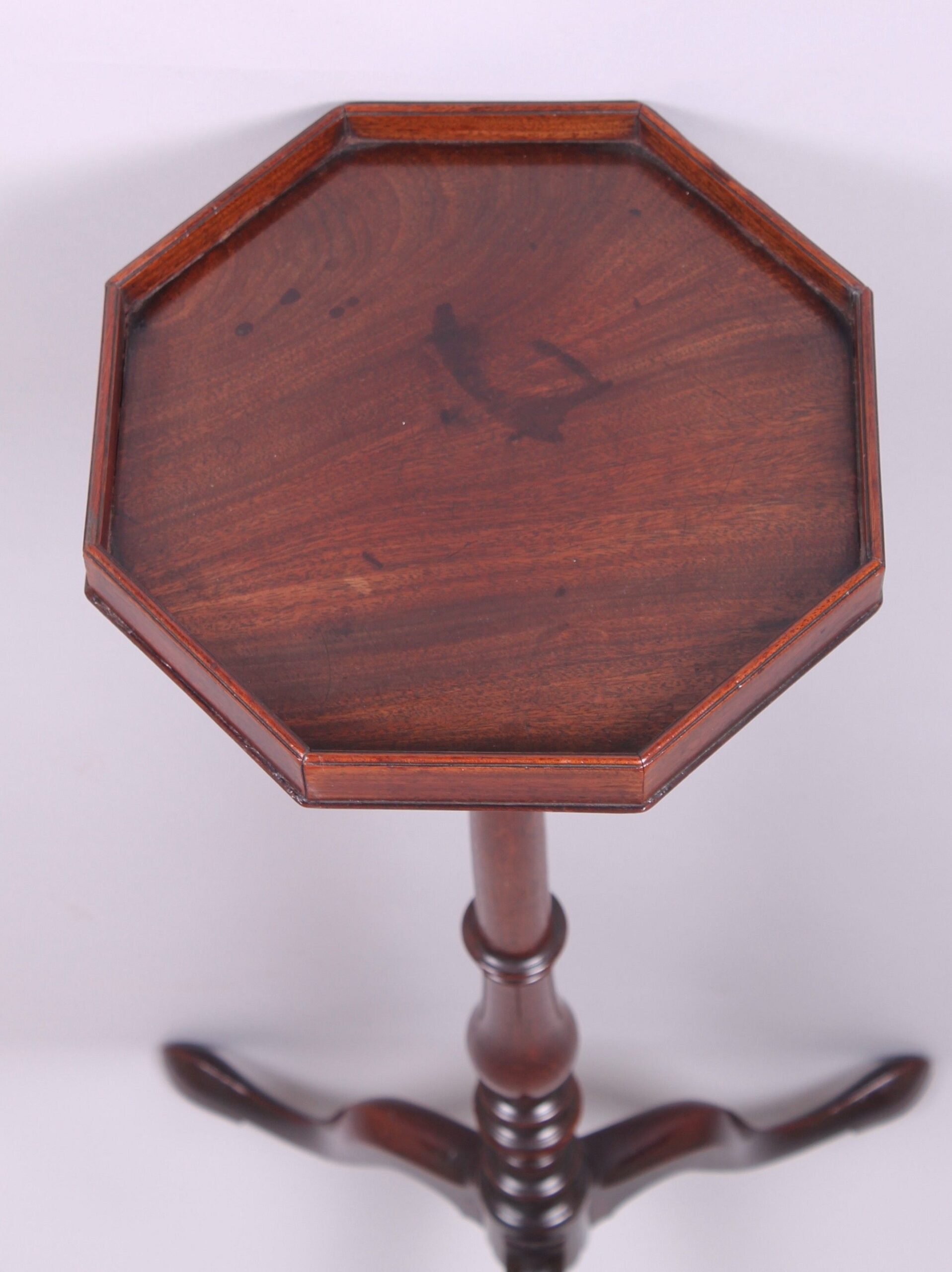 Octagonal Mahogany Torchere