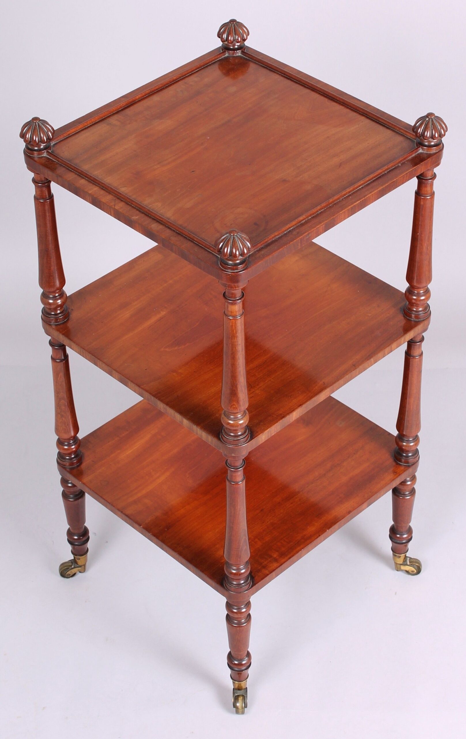 George IV period satinwood and mahogany etagere