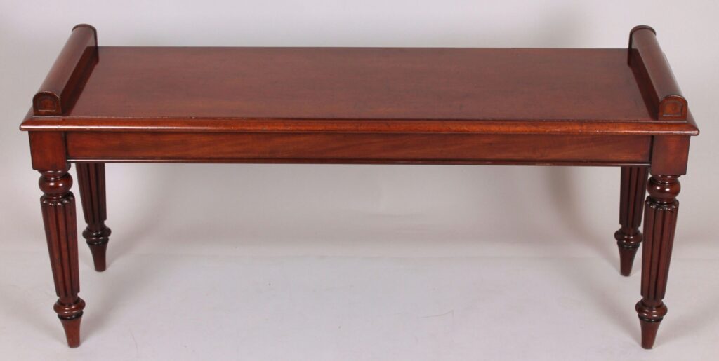 George IV period mahogany hall-bench