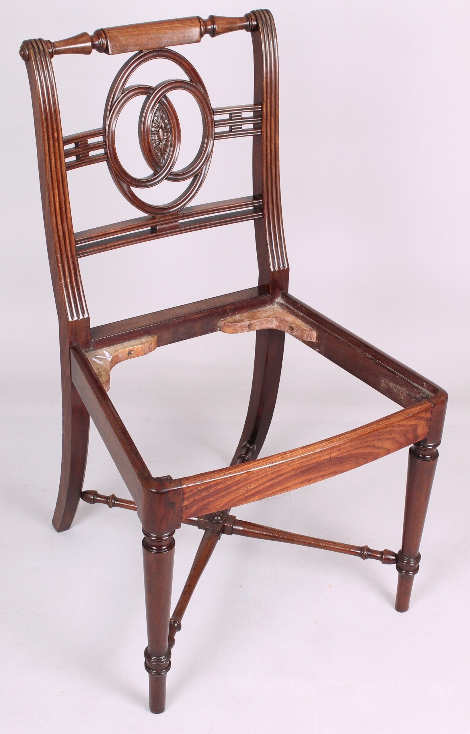 Set of six George III period mahogany dining chairs in the manner of Gillows of Lancaster