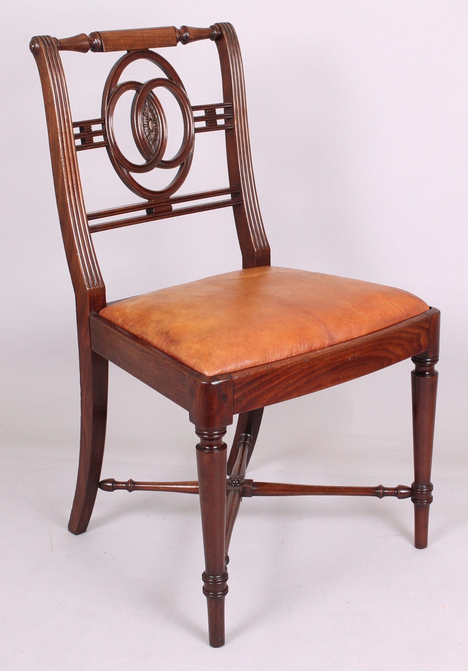 Set of six George III period mahogany dining chairs in the manner of Gillows of Lancaster