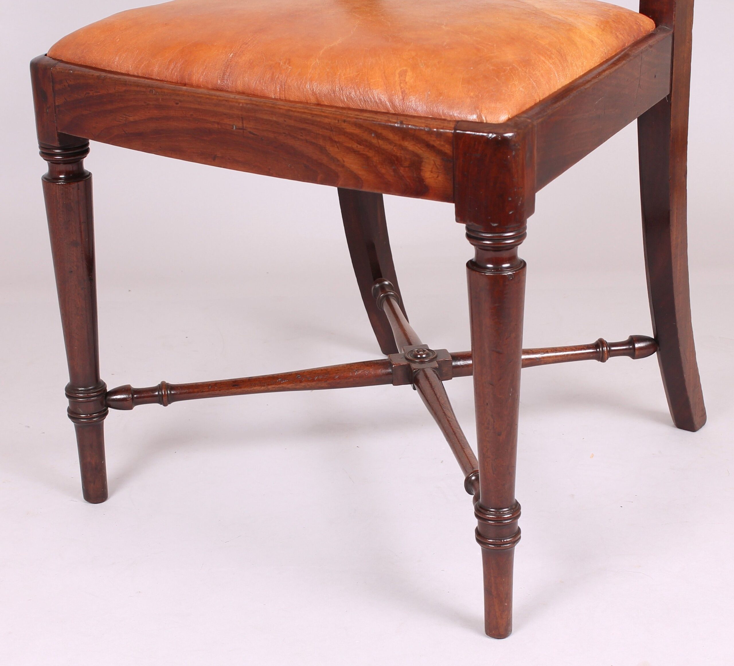 Set of six George III period mahogany dining chairs in the manner of Gillows of Lancaster