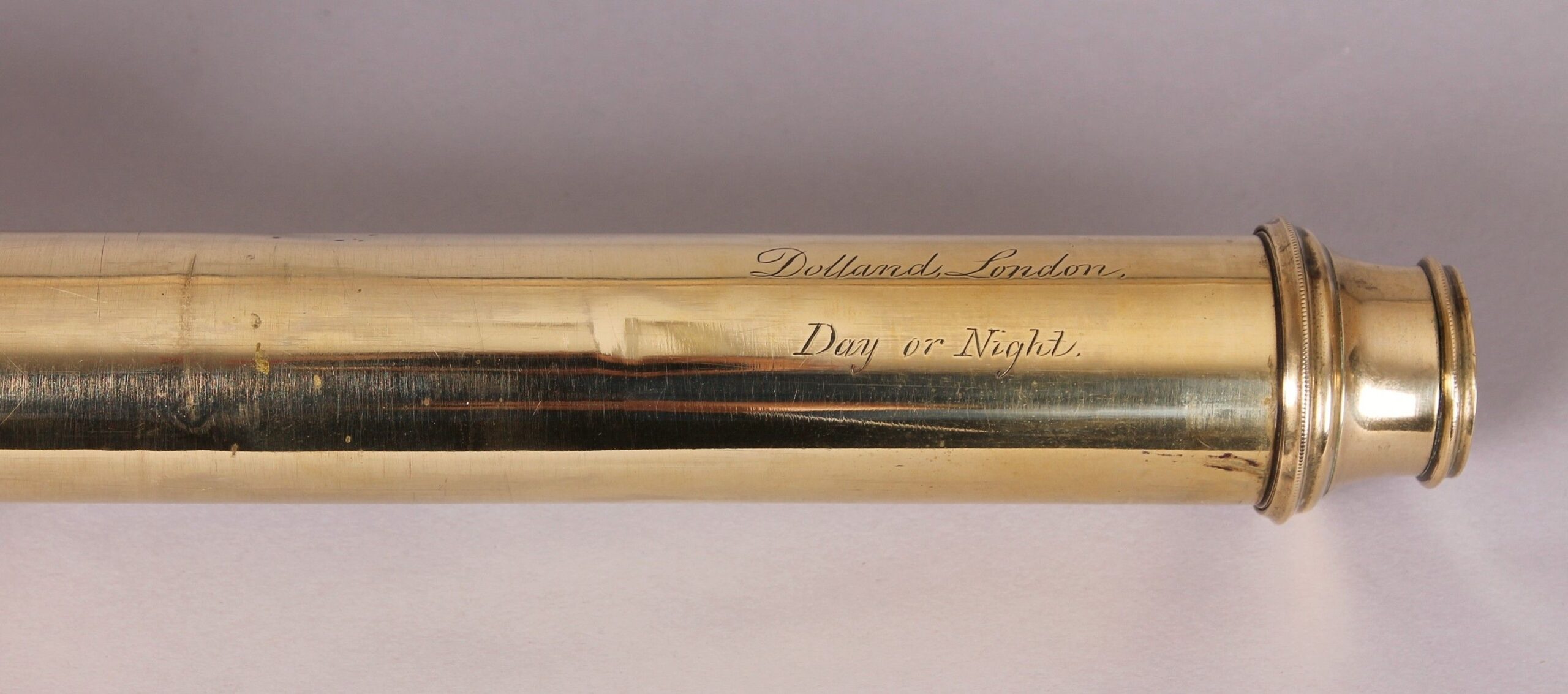 Early 19th century brass three-draw ‘Day & Night’ refracting telescope by Dollond of London