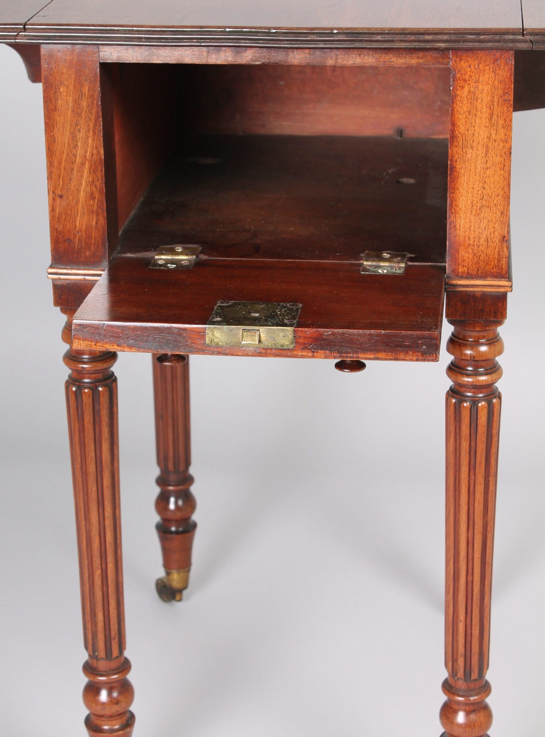 George IV period mahogany Pembroke bedside night-table