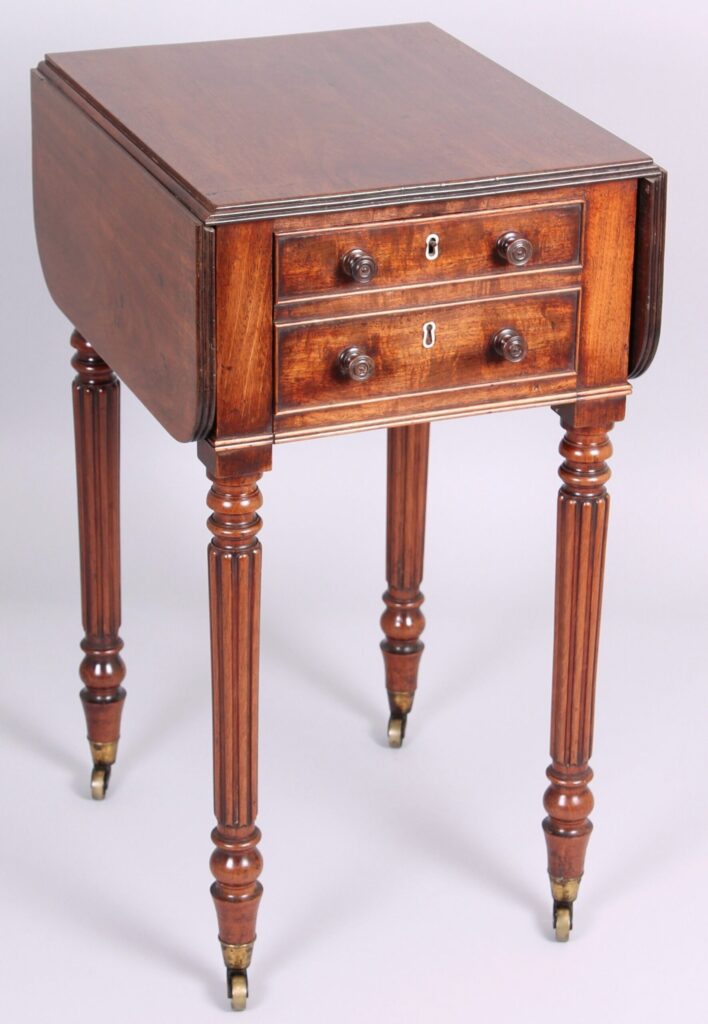 George IV period mahogany Pembroke bedside night-table