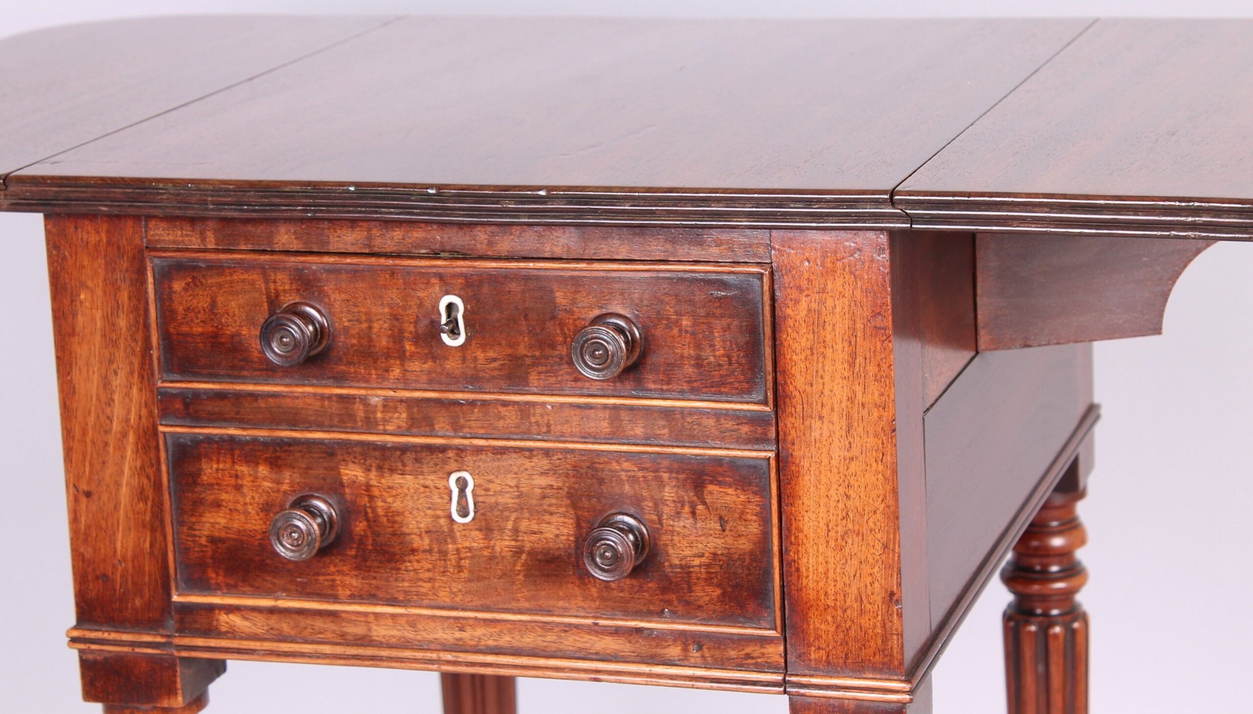 George IV period mahogany Pembroke bedside night-table