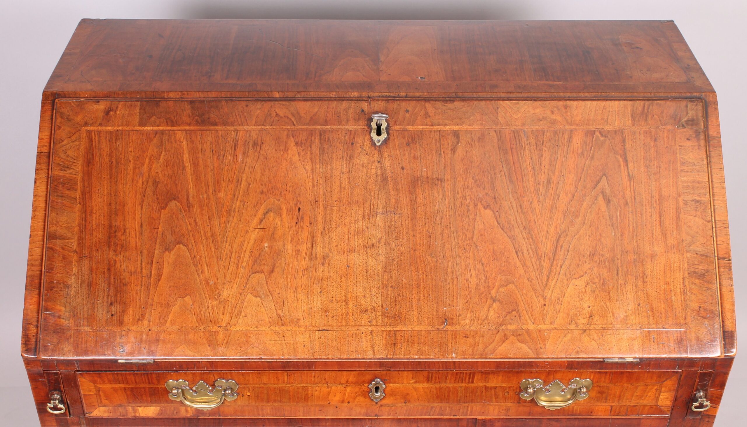 George II period walnut bureau