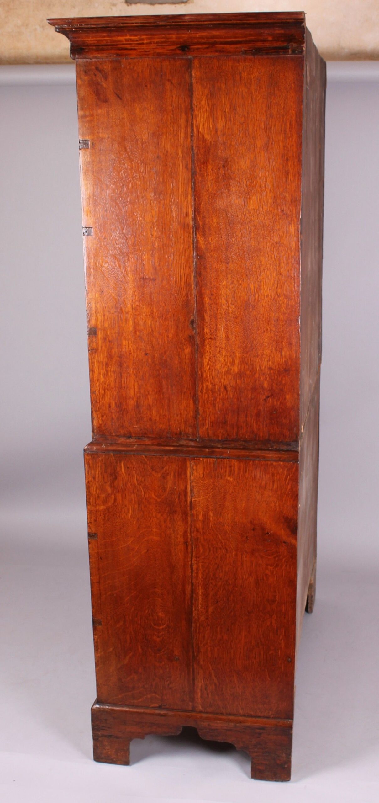 George II period walnut chest-on-chest