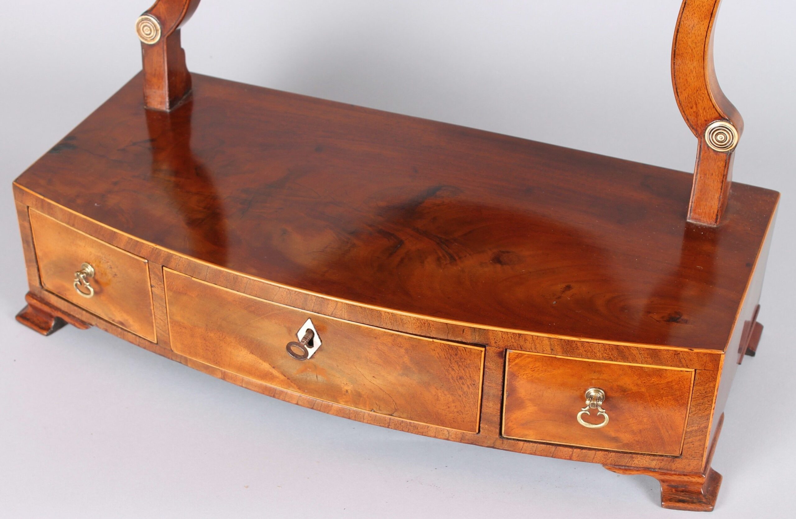 George III period mahogany toilet-mirror