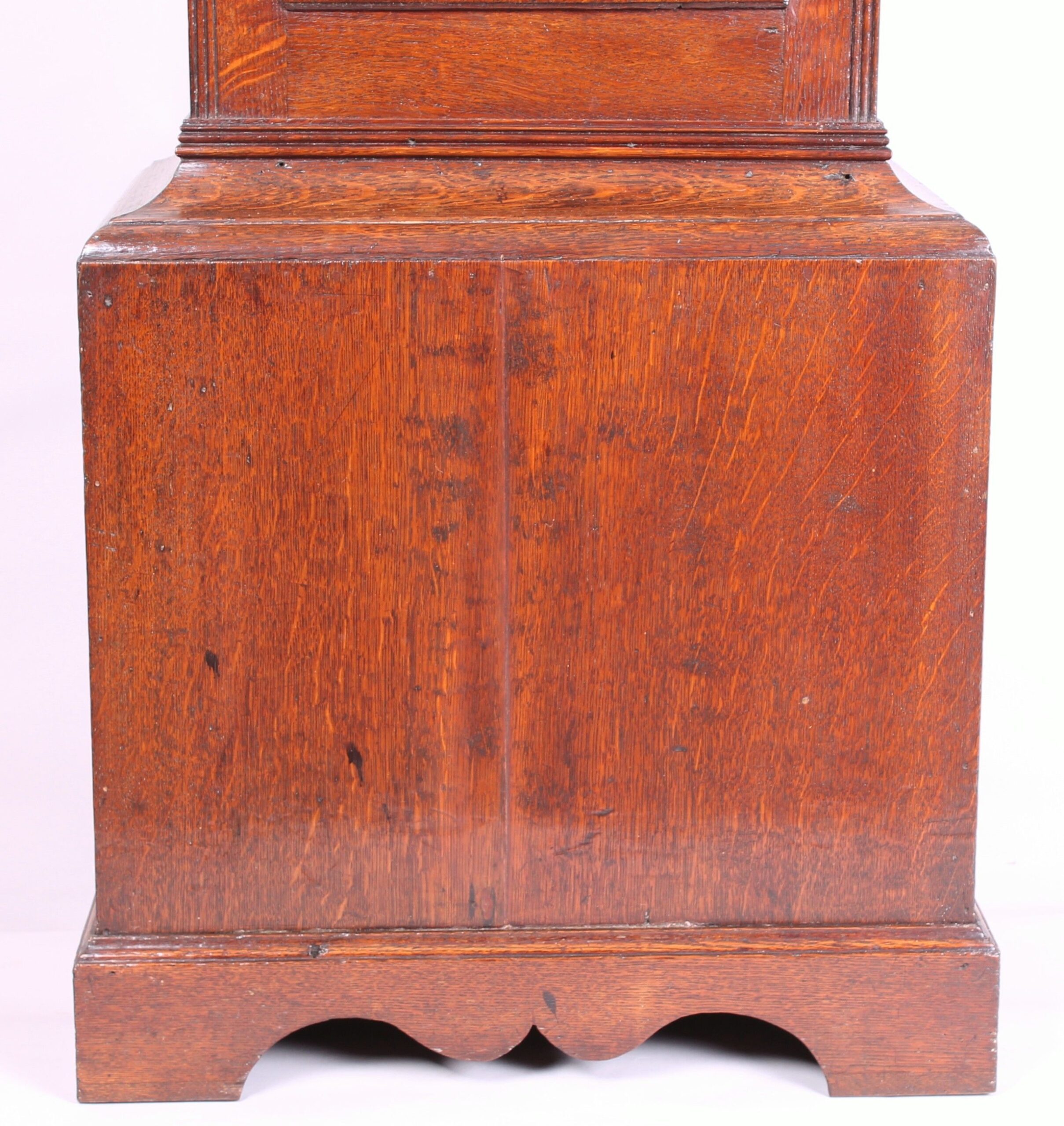 Early 19th century oak long-case clock by Caldecott of Huntingdon