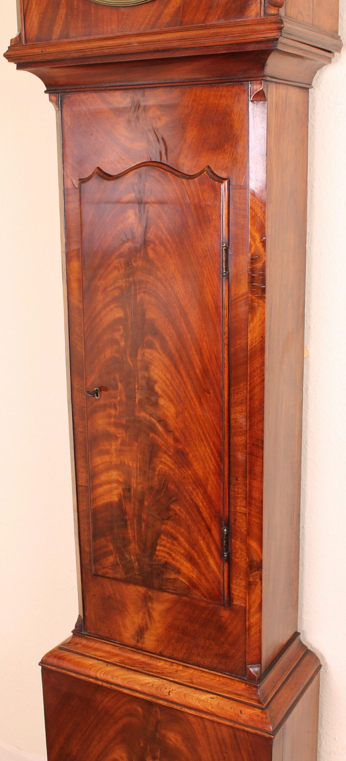 Early 19th century mahogany long-case clock by Johnson & Co., Dublin