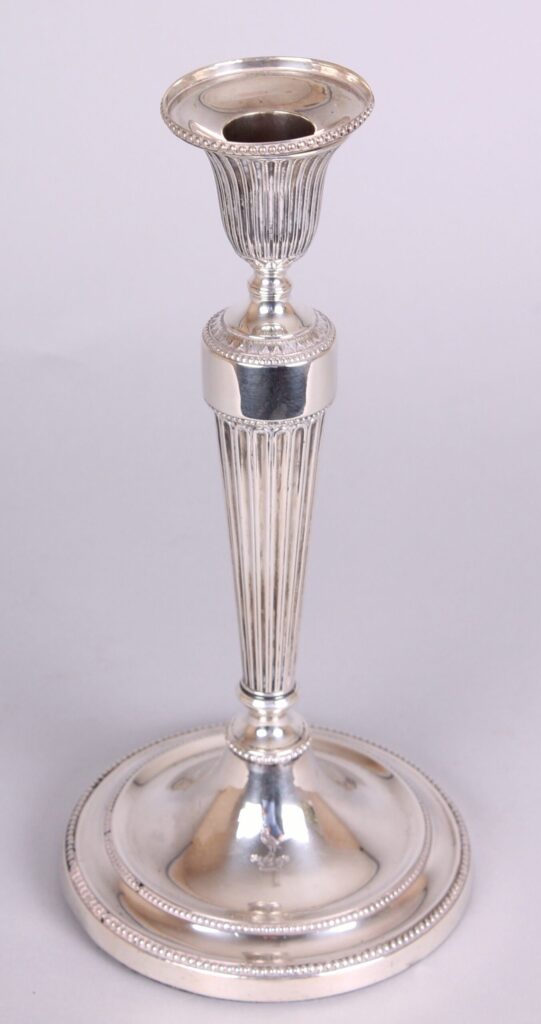 George III silver neo-classical candlestick
