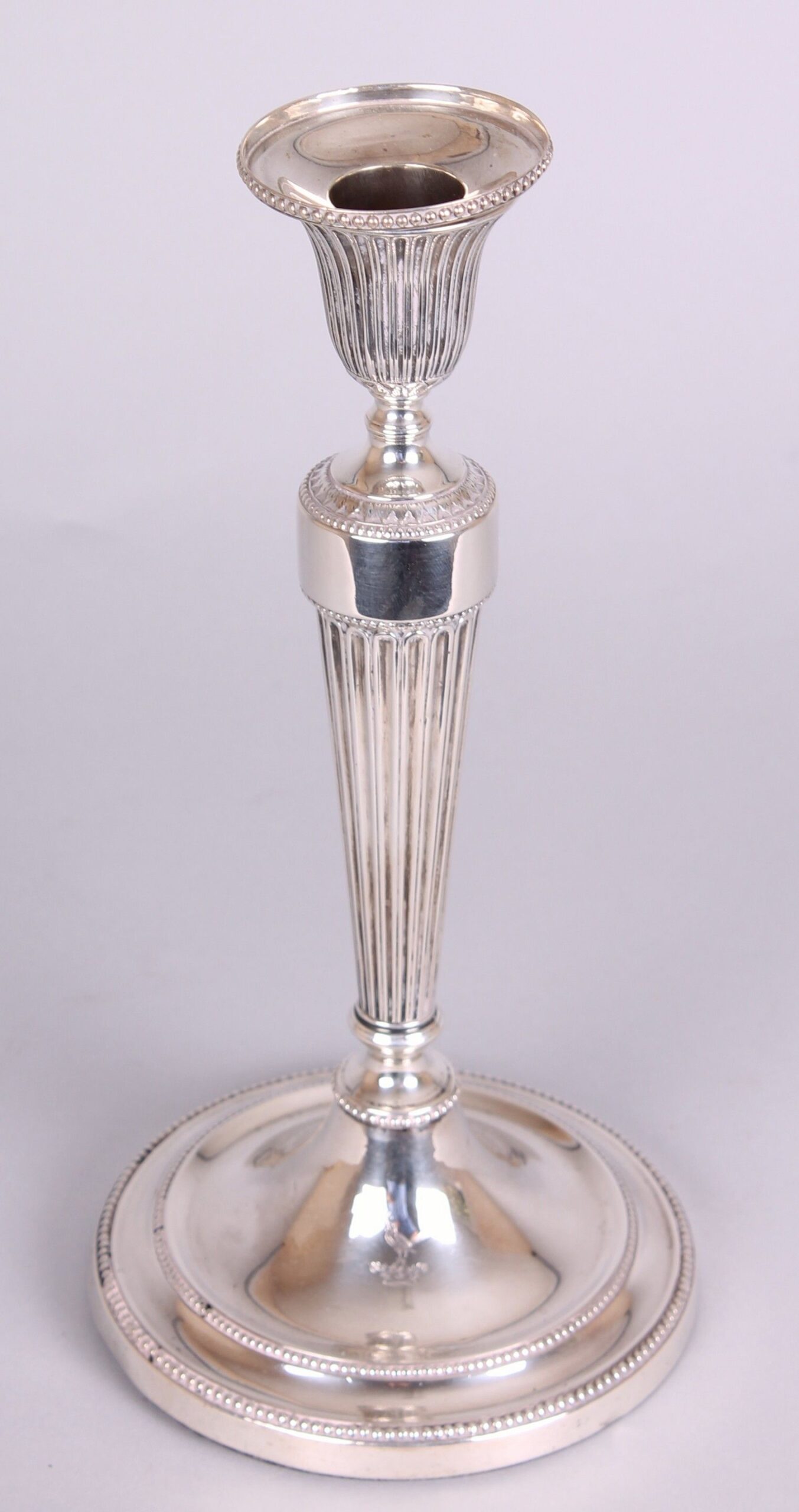 George III silver neo-classical candlestick