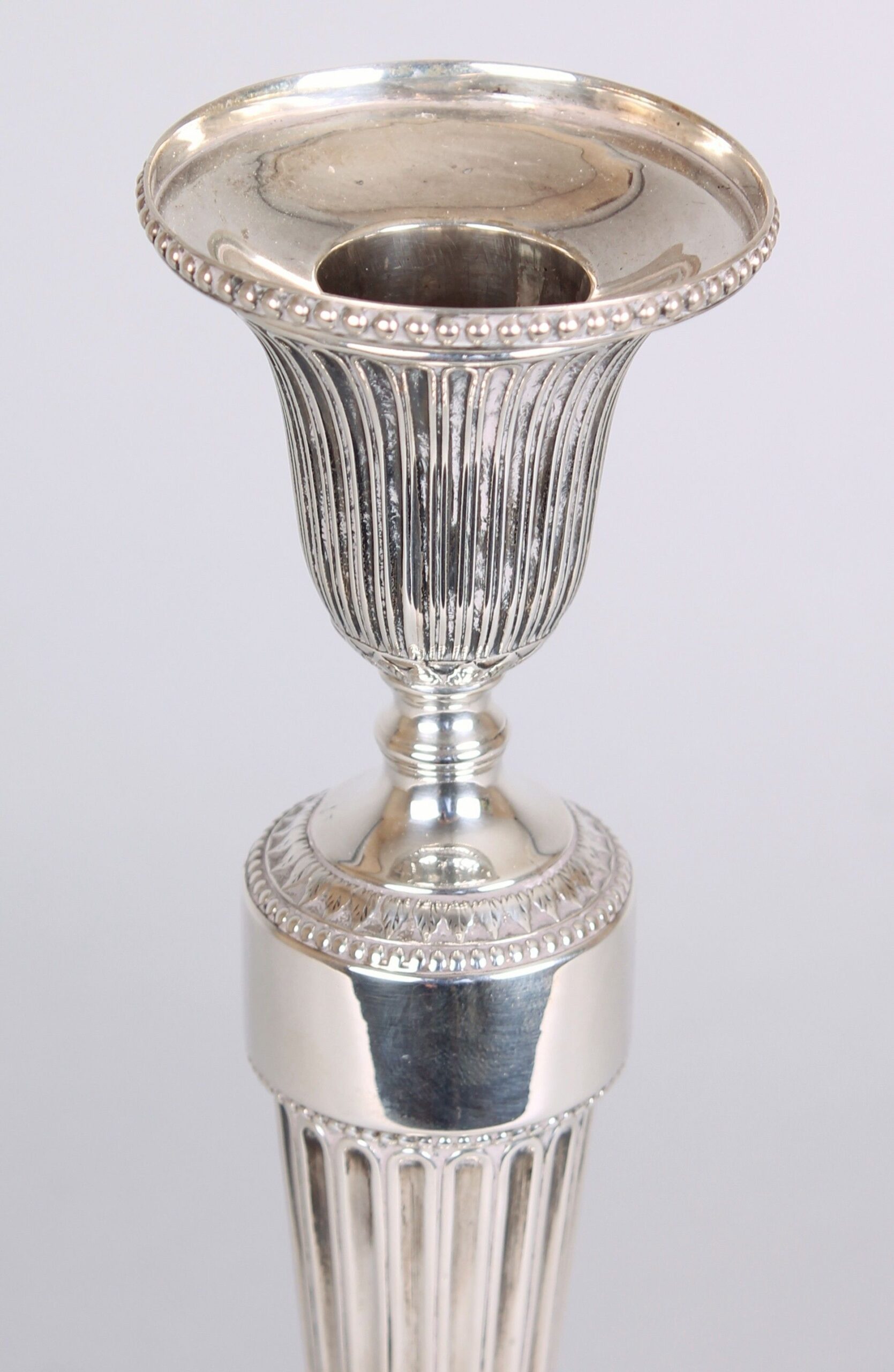 George III silver neo-classical candlestick