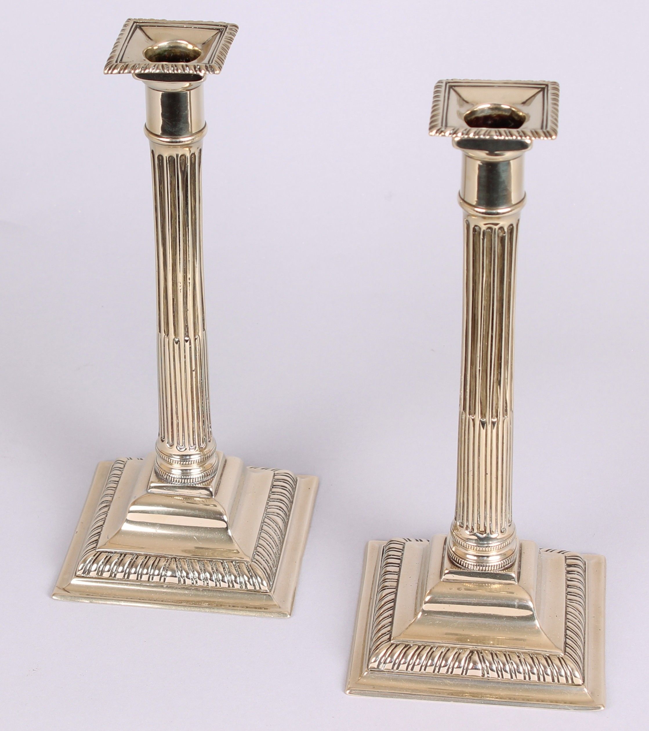 Rare pair of George III period Paktong candlesticks