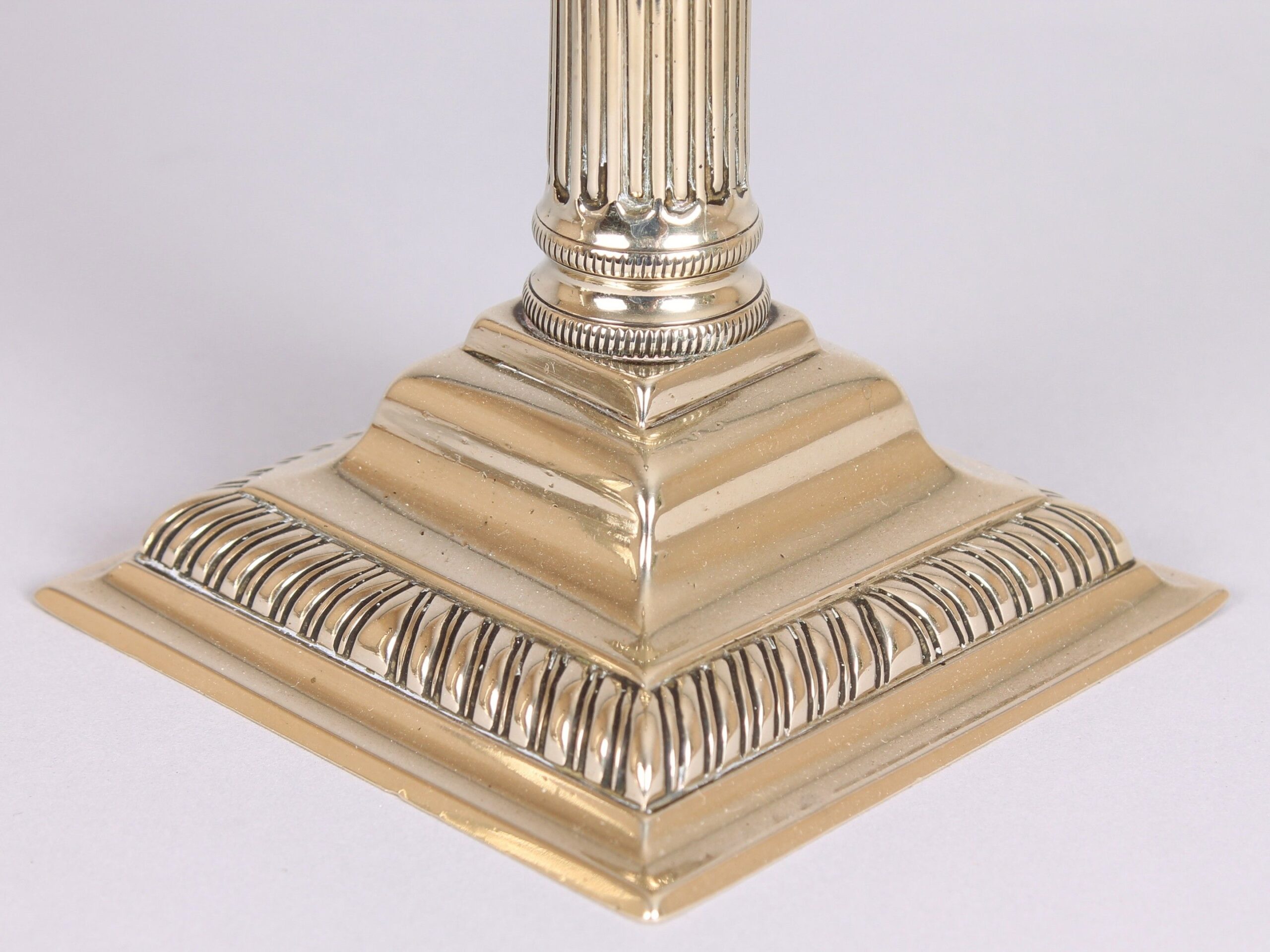 Rare pair of George III period Paktong candlesticks
