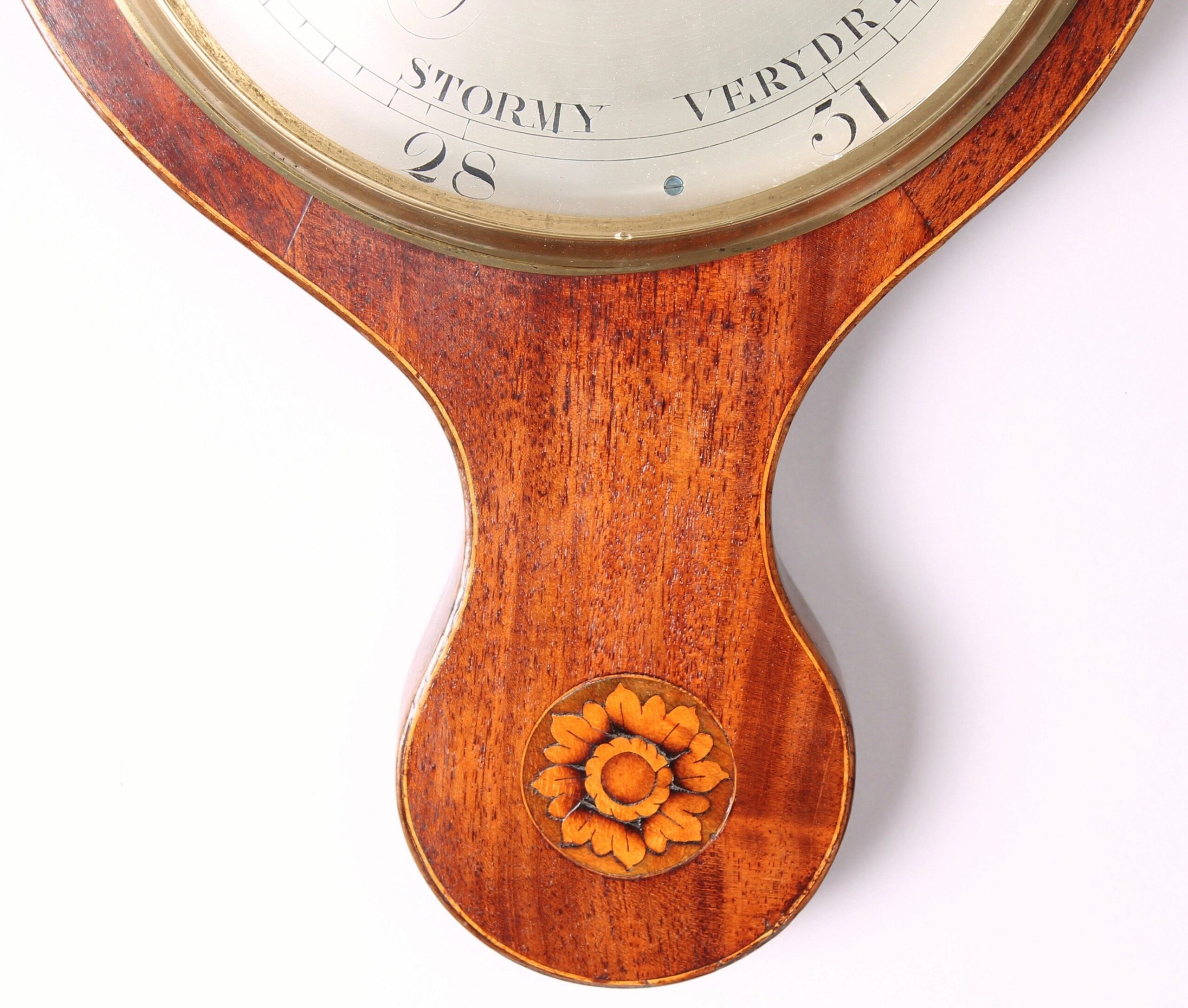 Early 19th century mahogany wheel barometer by Cetti & Co., London