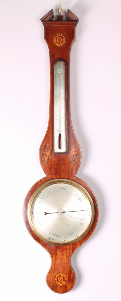 Early 19th century mahogany wheel barometer by Cetti & Co., London