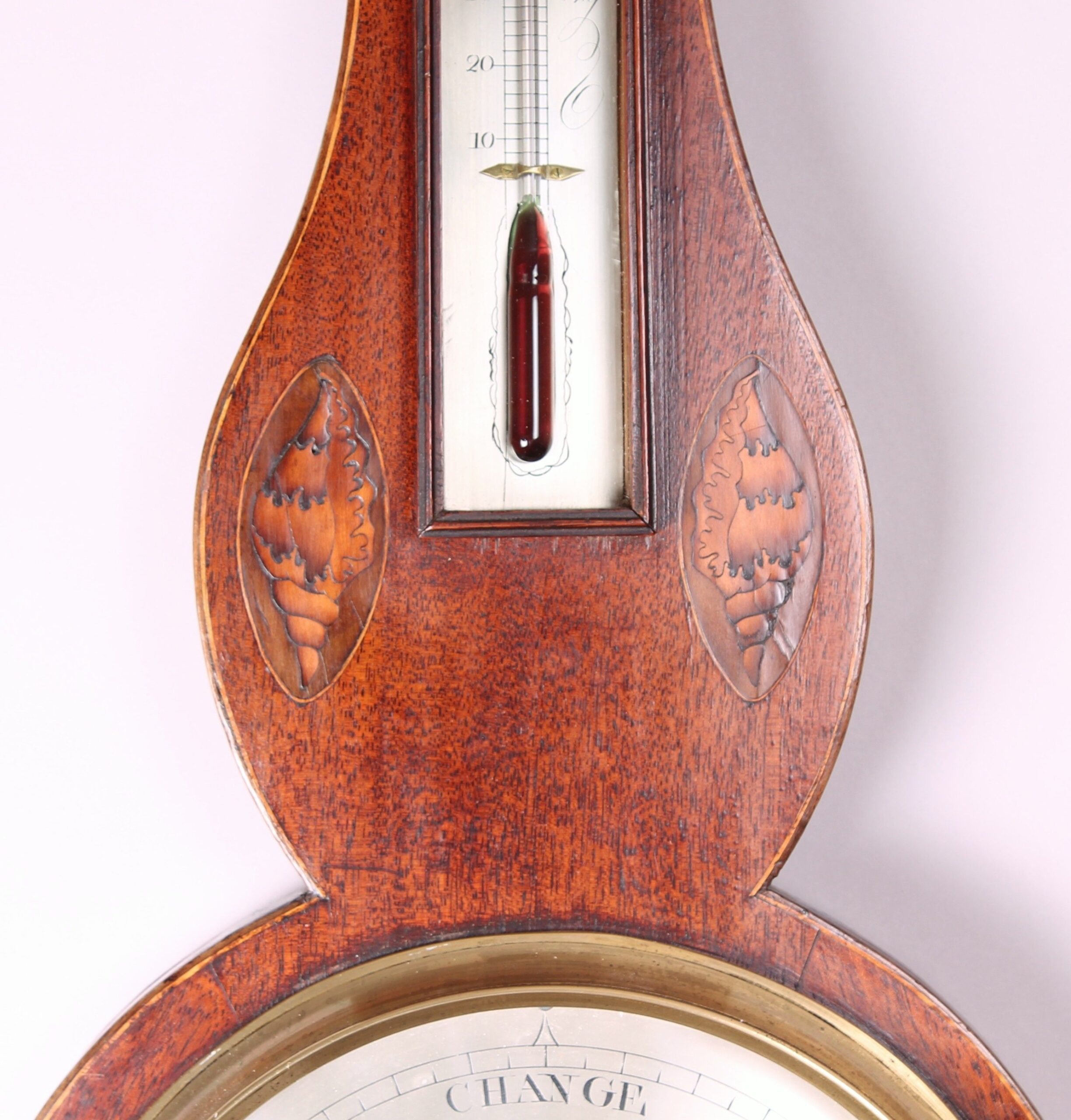 Early 19th century mahogany wheel barometer by Cetti & Co., London