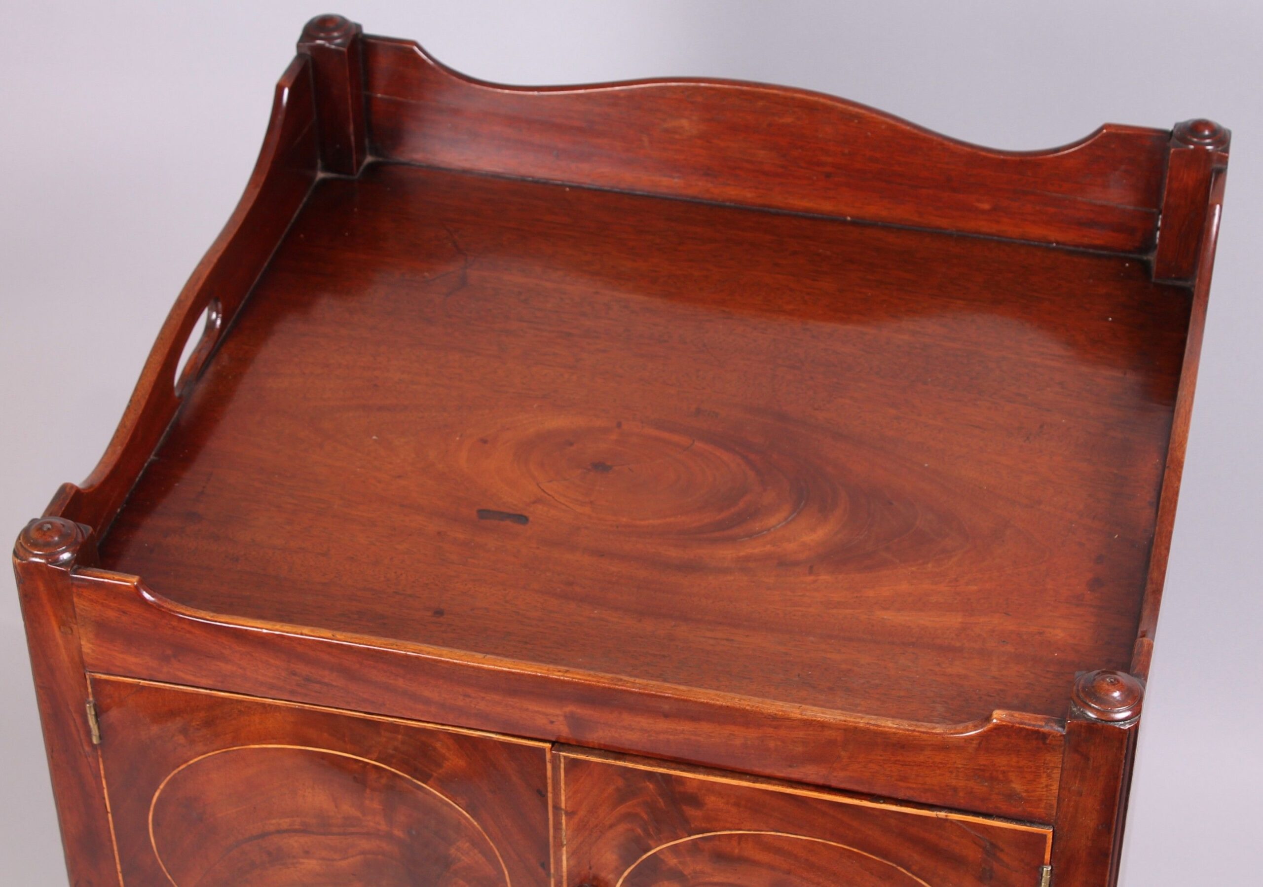 George III period mahogany bedside night-table