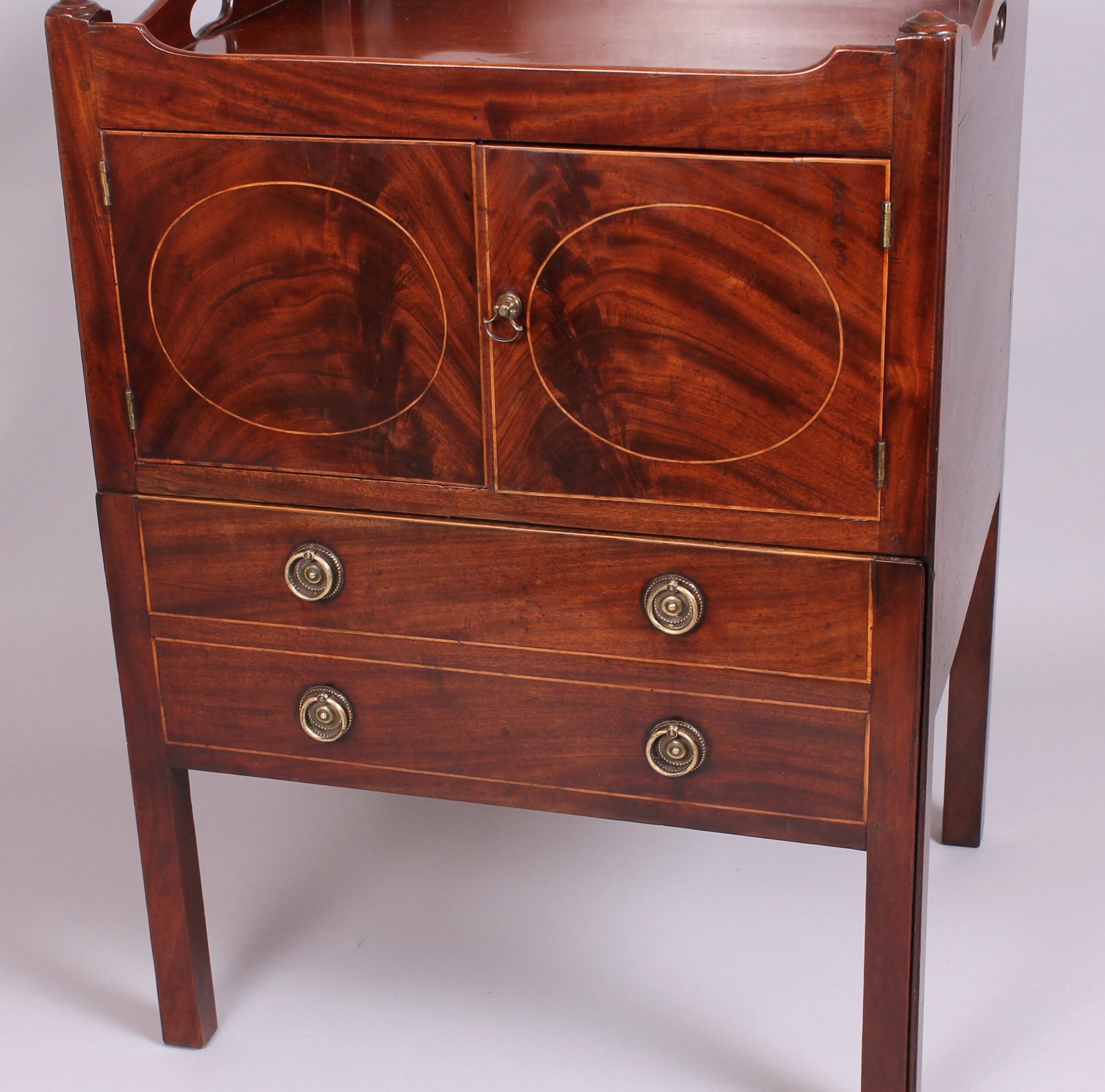 George III period mahogany bedside night-table