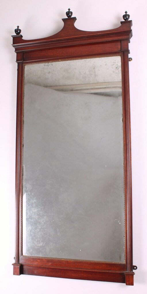 Fine Regency period mahogany pier glass