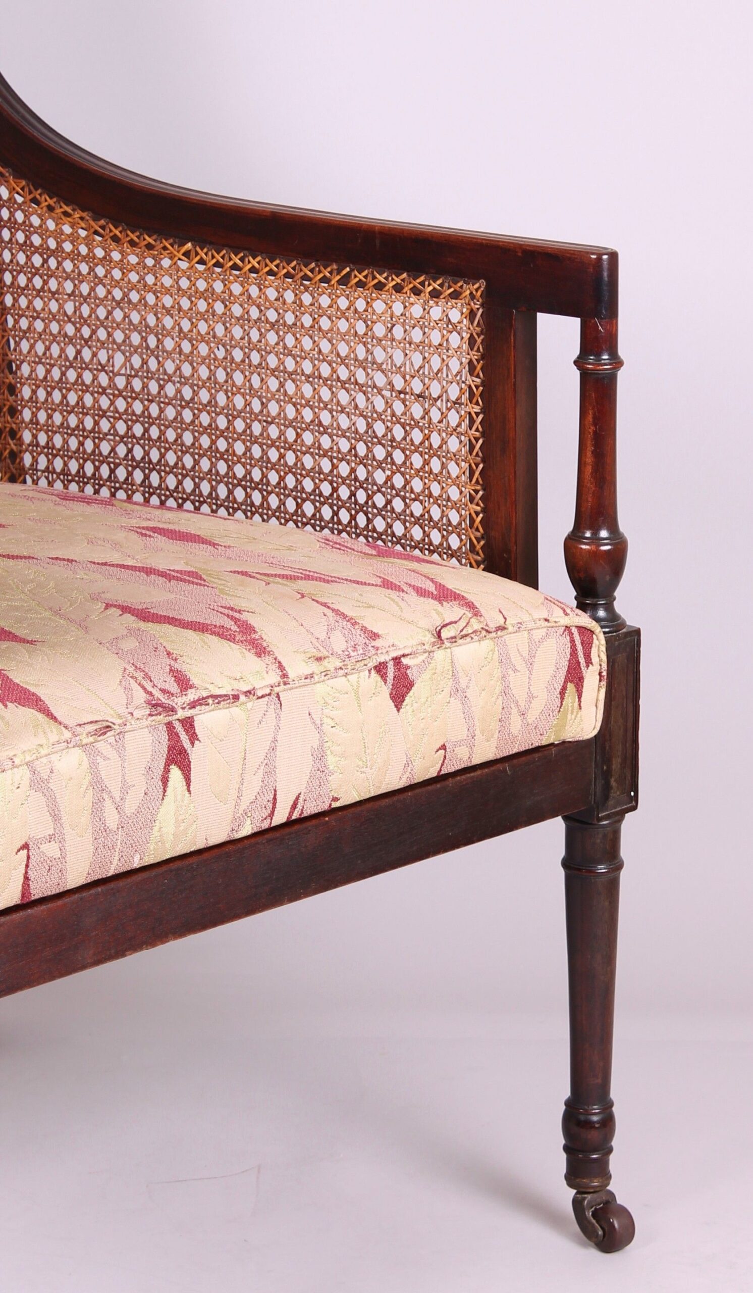 Late nineteenth century Regency Revival mahogany library bergere