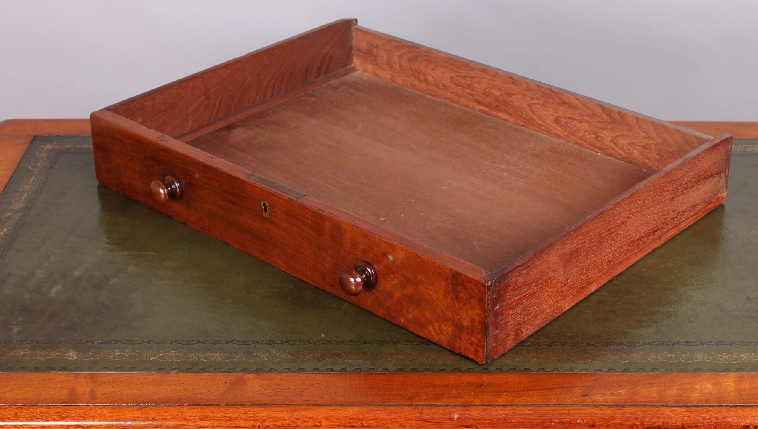 19th century walnut kneehole desk