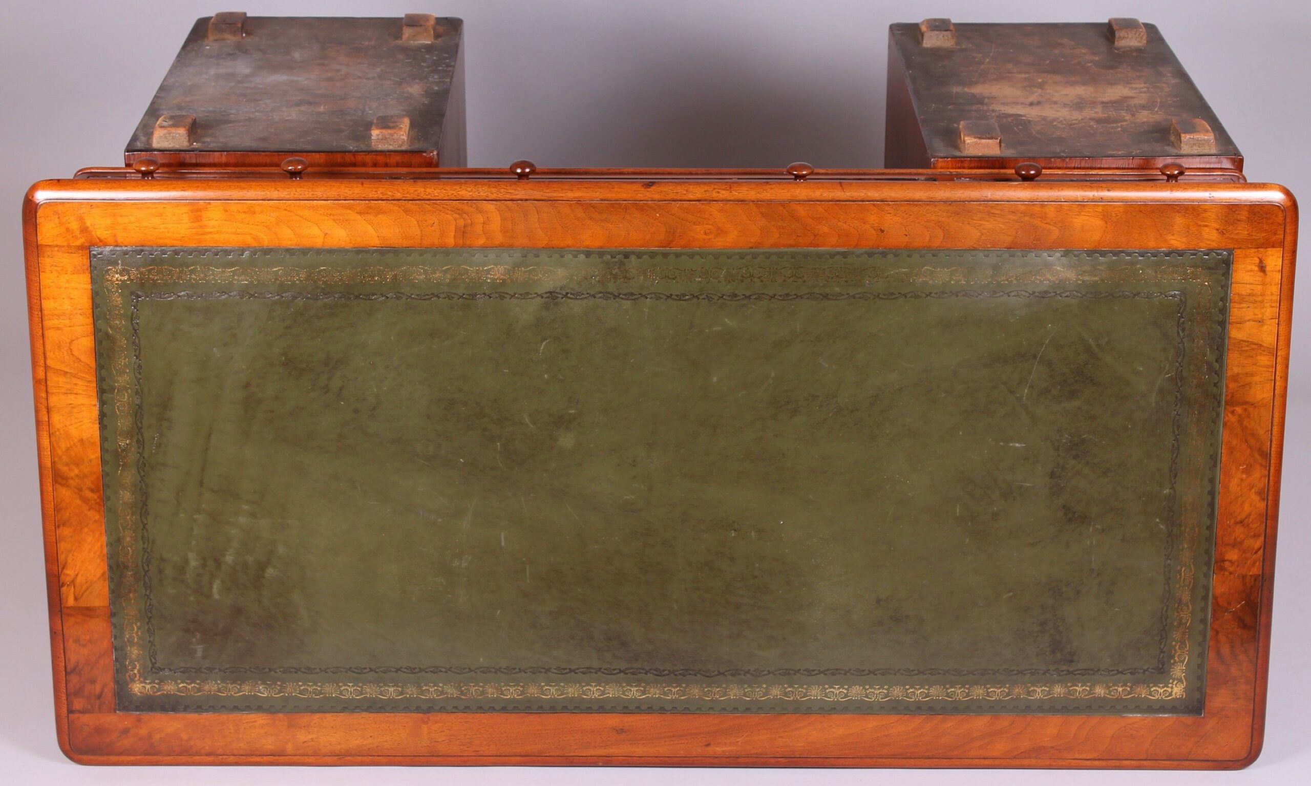 19th century walnut kneehole desk