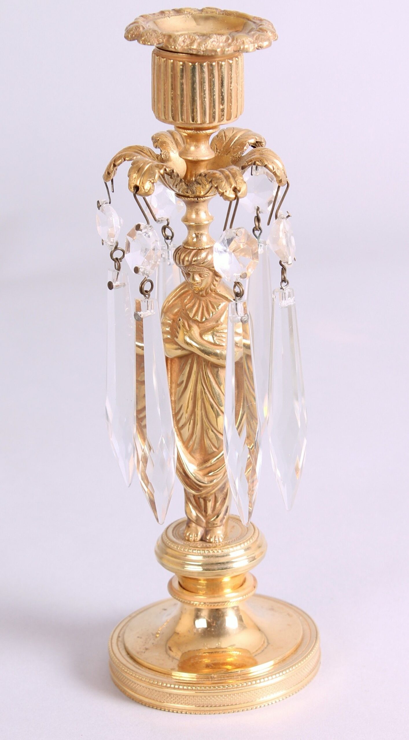 Pair of early 19th century French ormolu candlesticks
