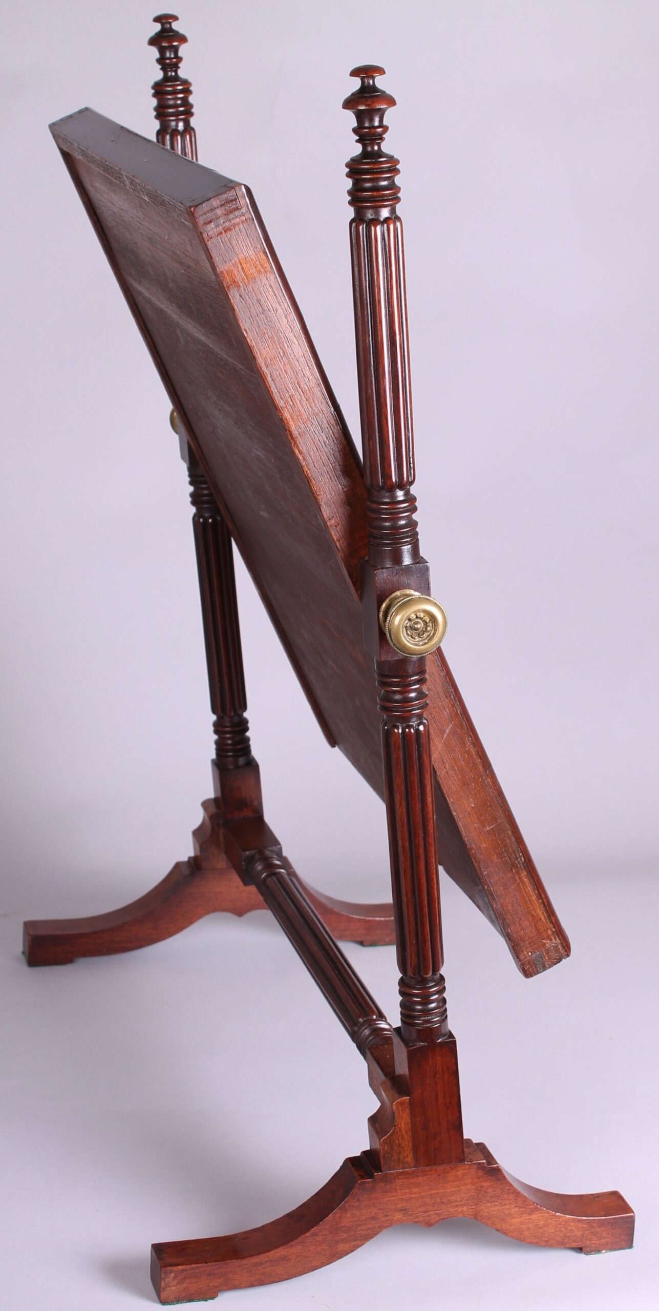 George IV period mahogany dressing table mirror, of cheval form