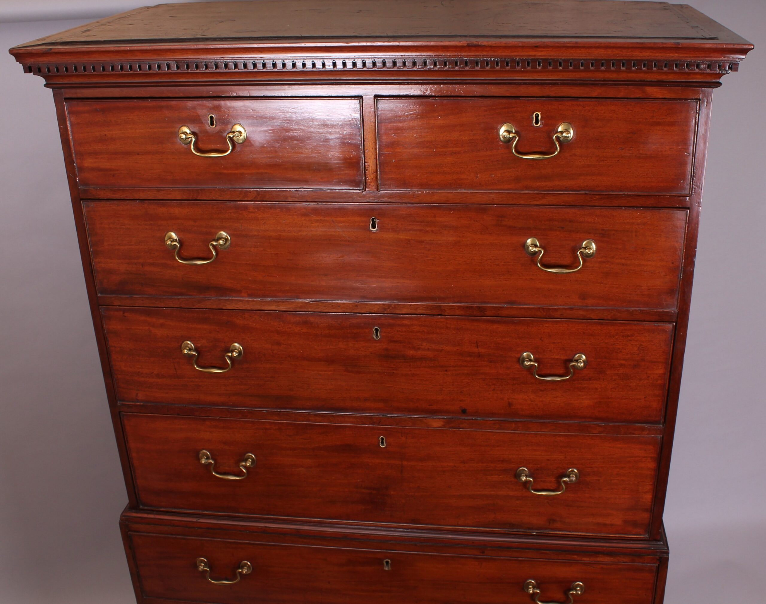 George III period mahogany chest-on-chest