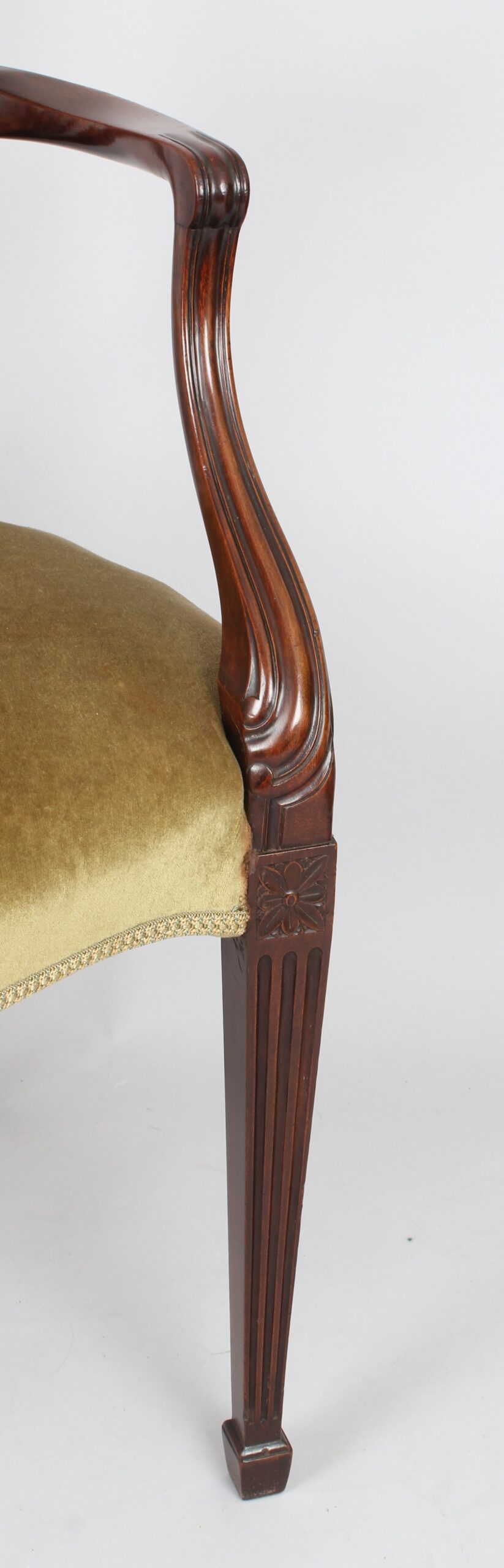 Set of eight George III style mahogany dining-chairs