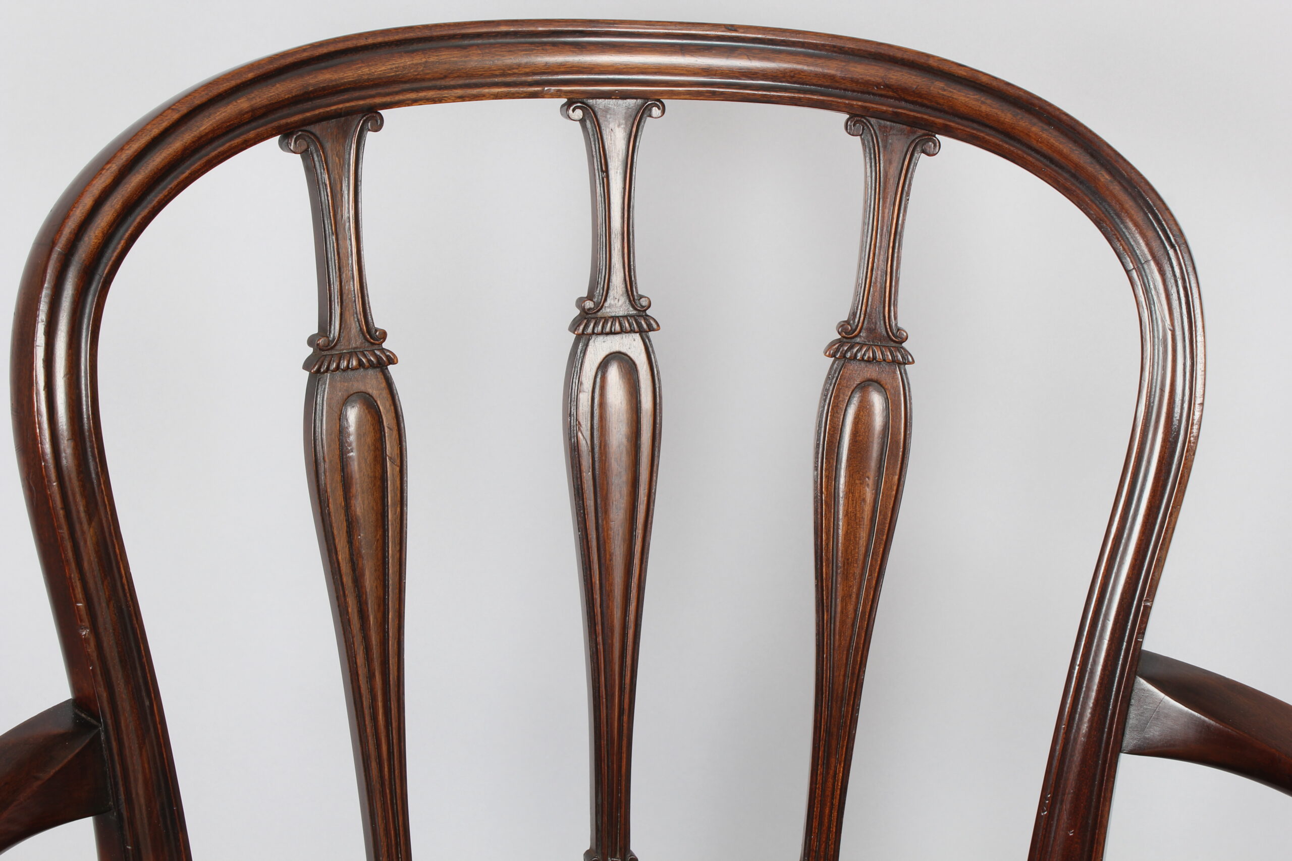Set of eight George III style mahogany dining-chairs