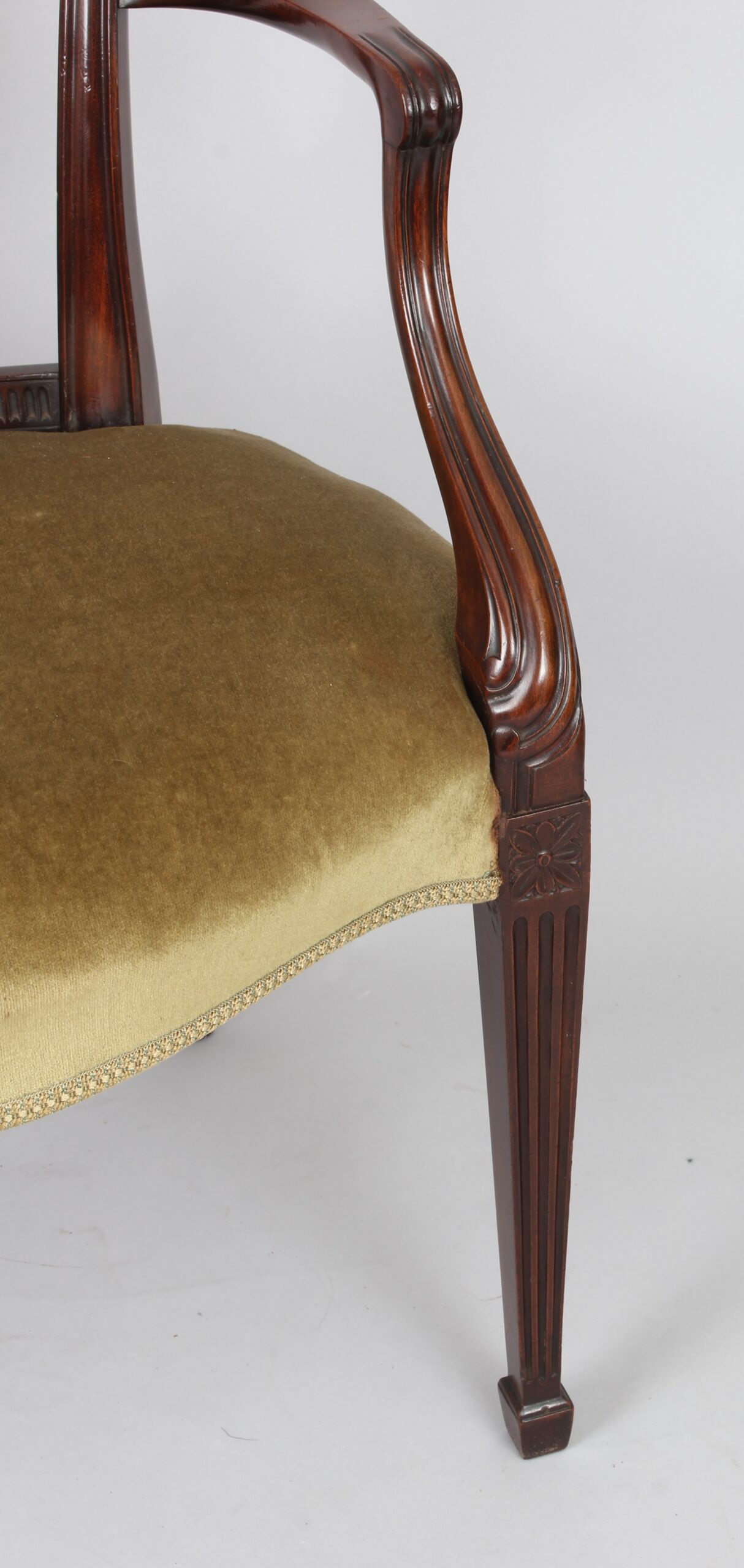 Set of eight George III style mahogany dining-chairs