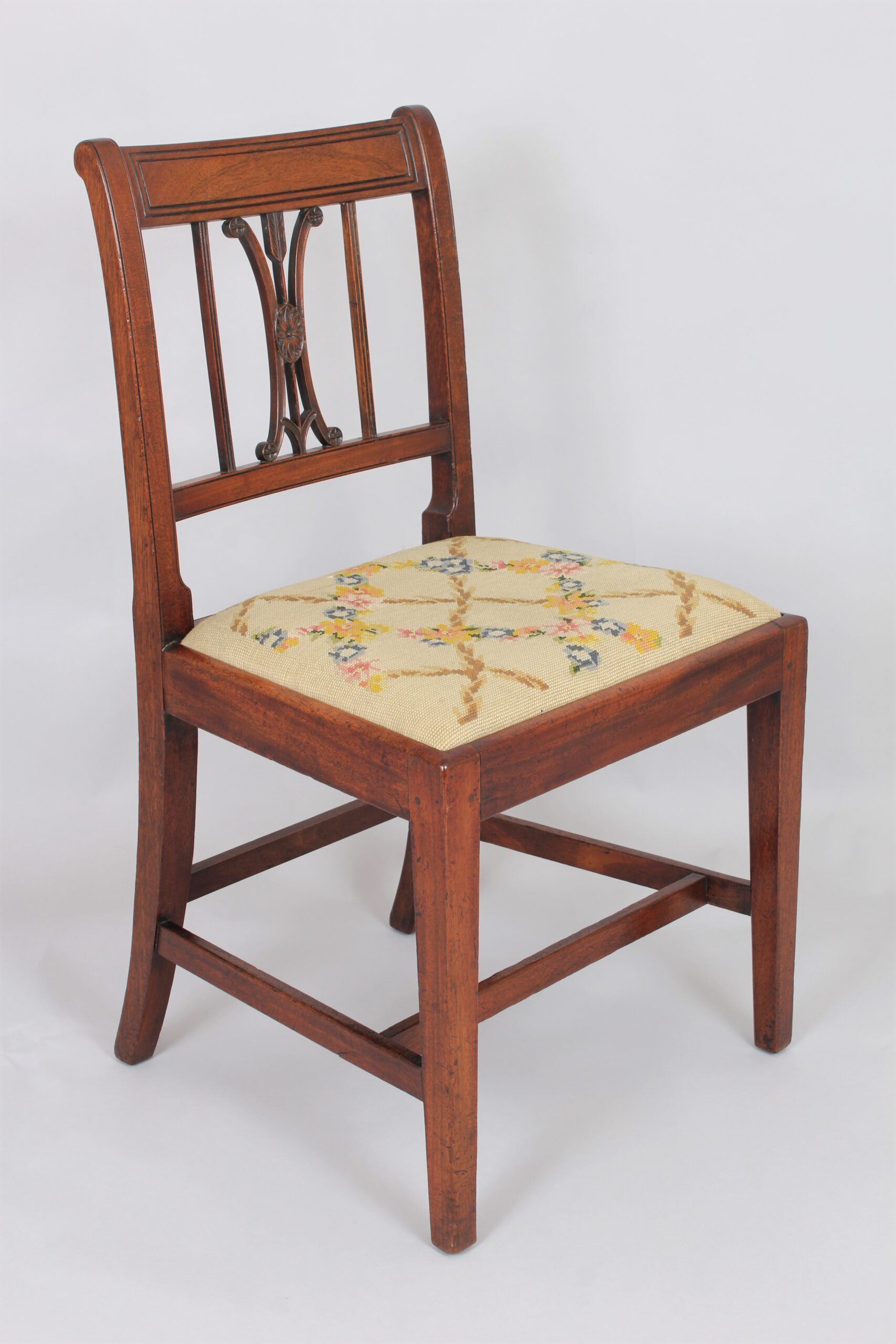 A set of six charming George III mahogany single chairs