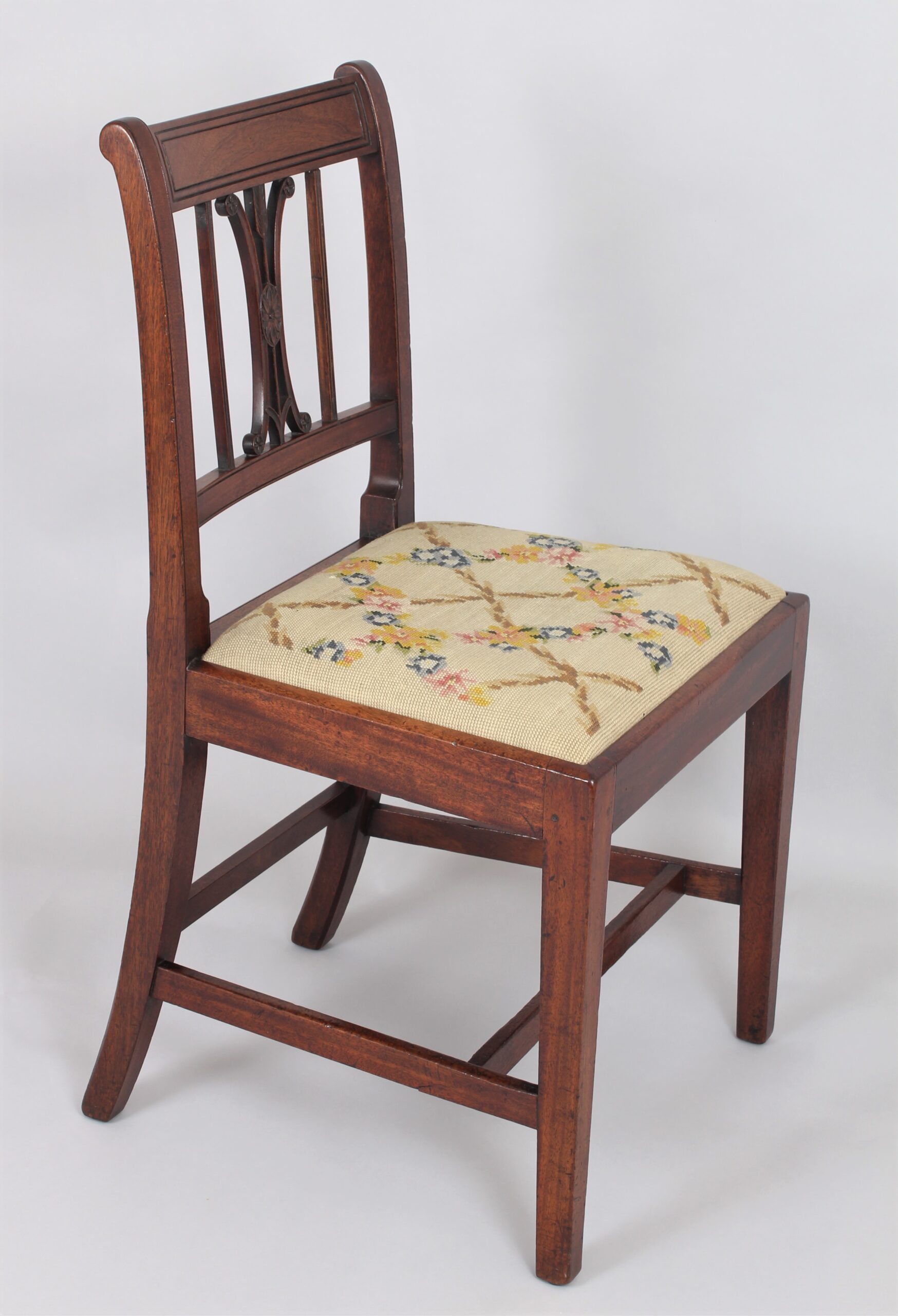 A set of six charming George III mahogany single chairs