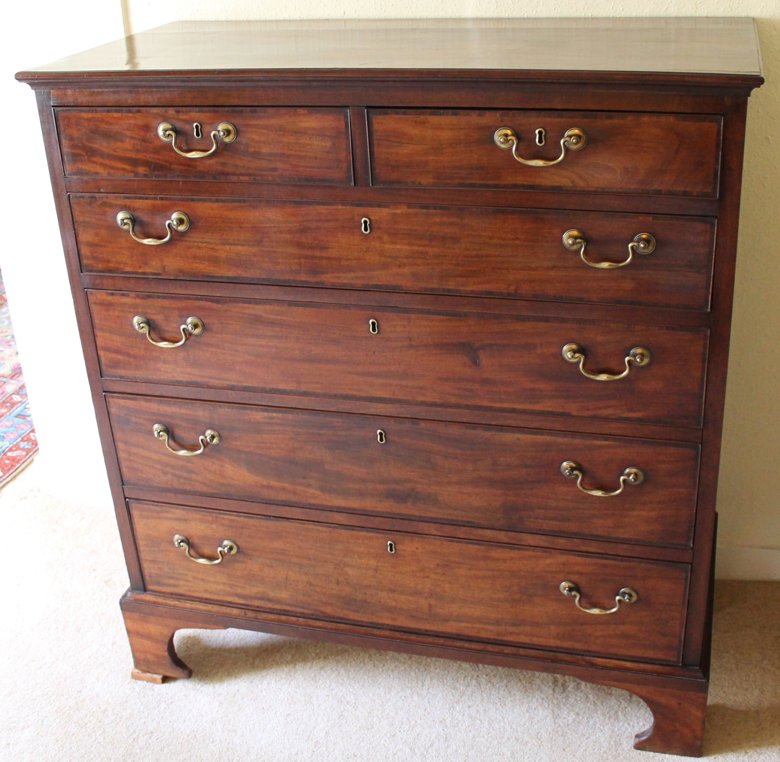 George III period mahogany chest-of-drawers