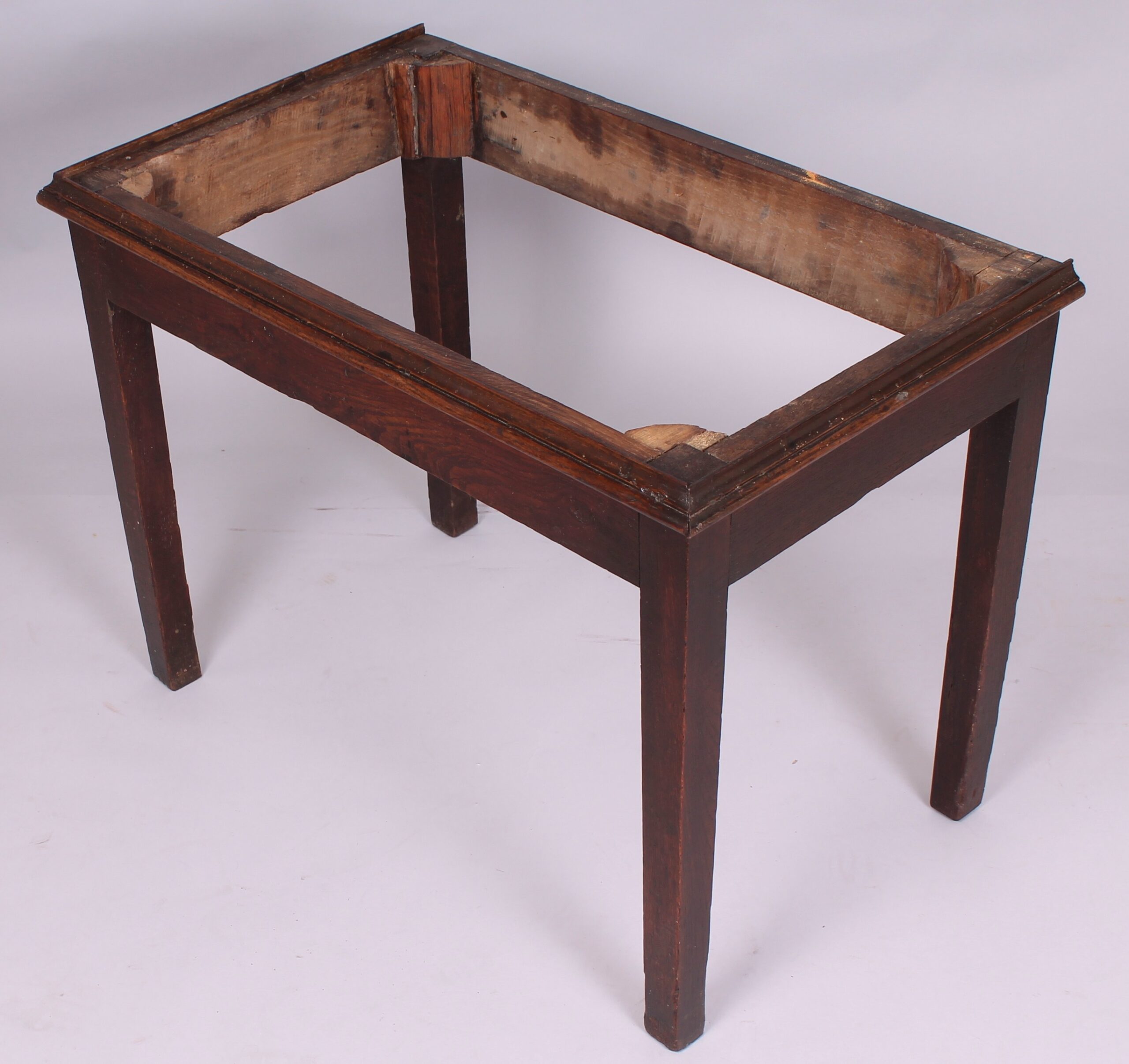 Late 18th century country-made oak bureau of good rich colour and patina