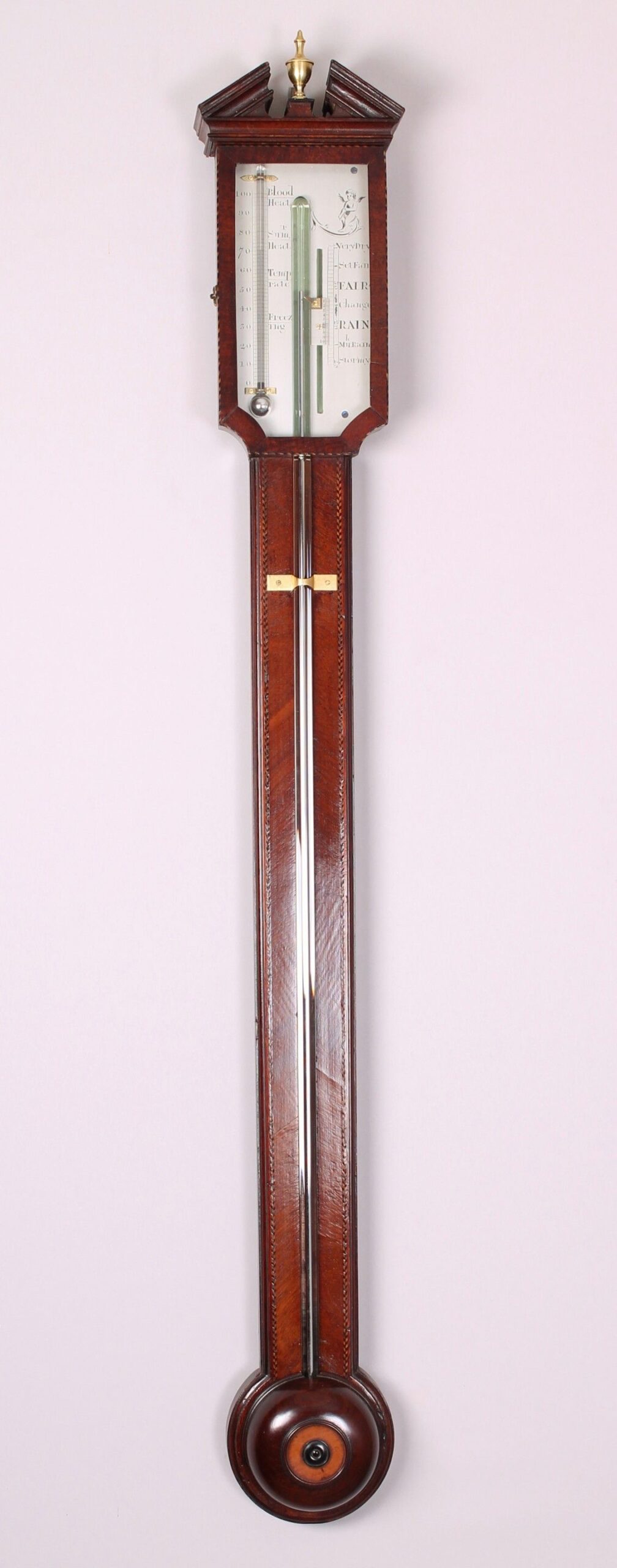 George III period mahogany stick barometer
