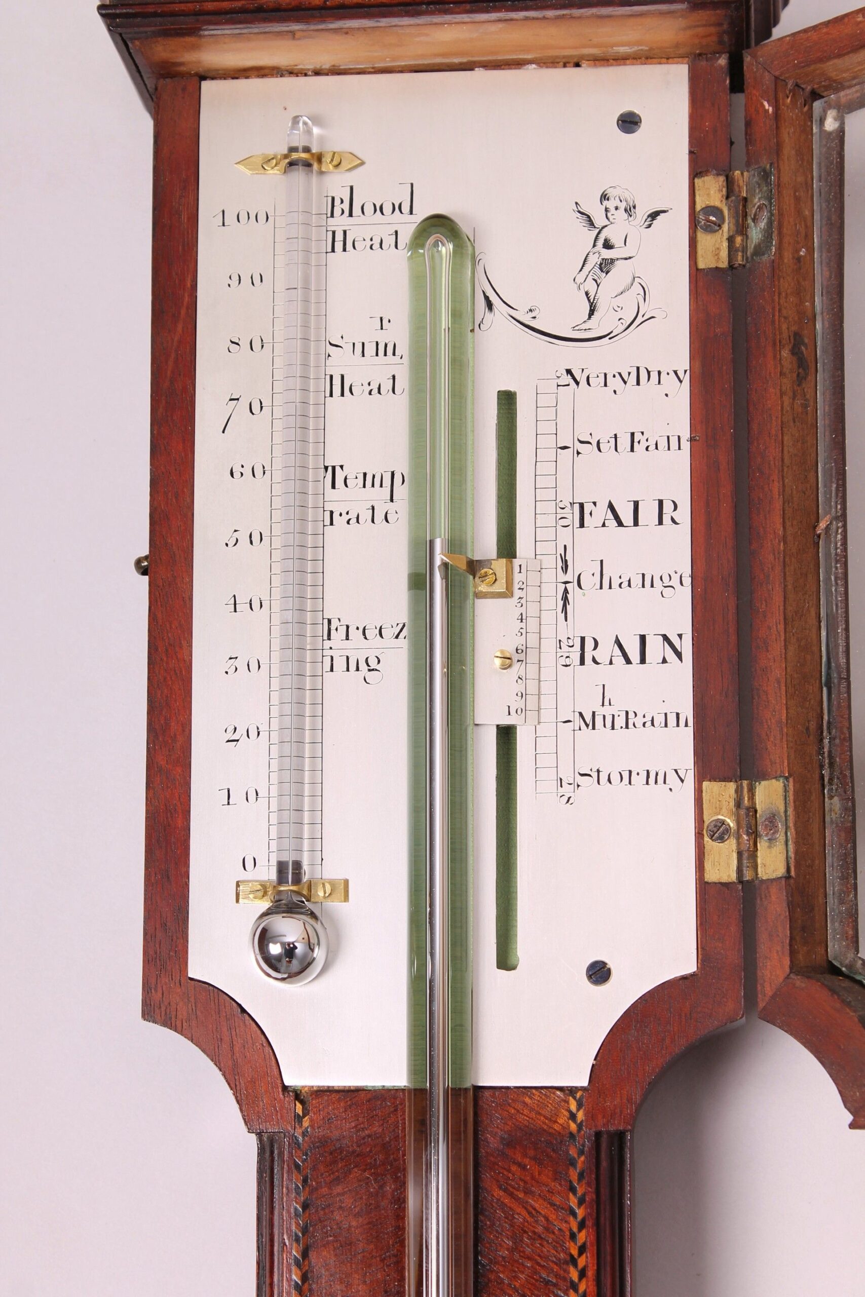 George III period mahogany stick barometer