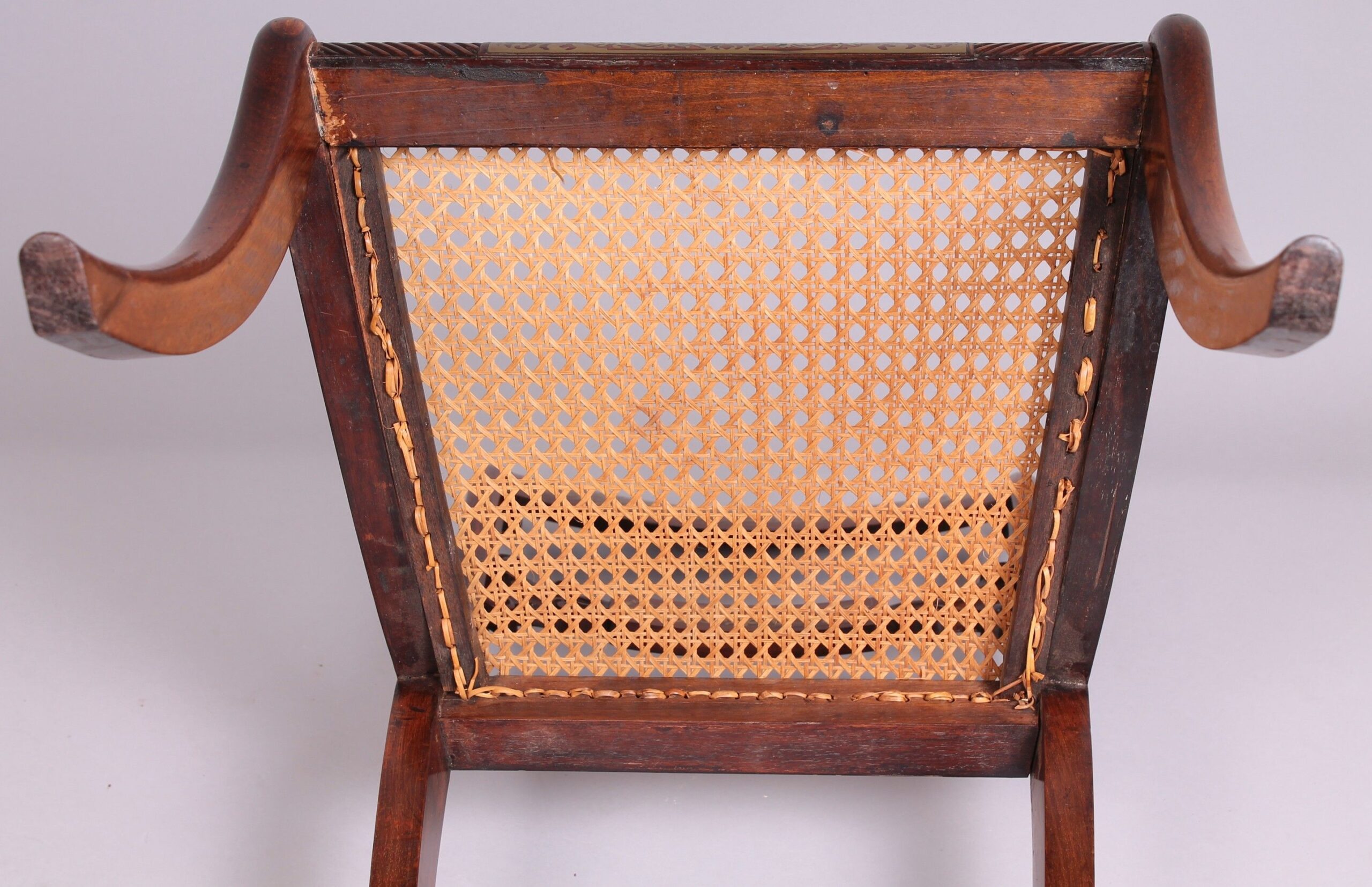 Fine set of six Regency period rosewood and brass in-laid chairs