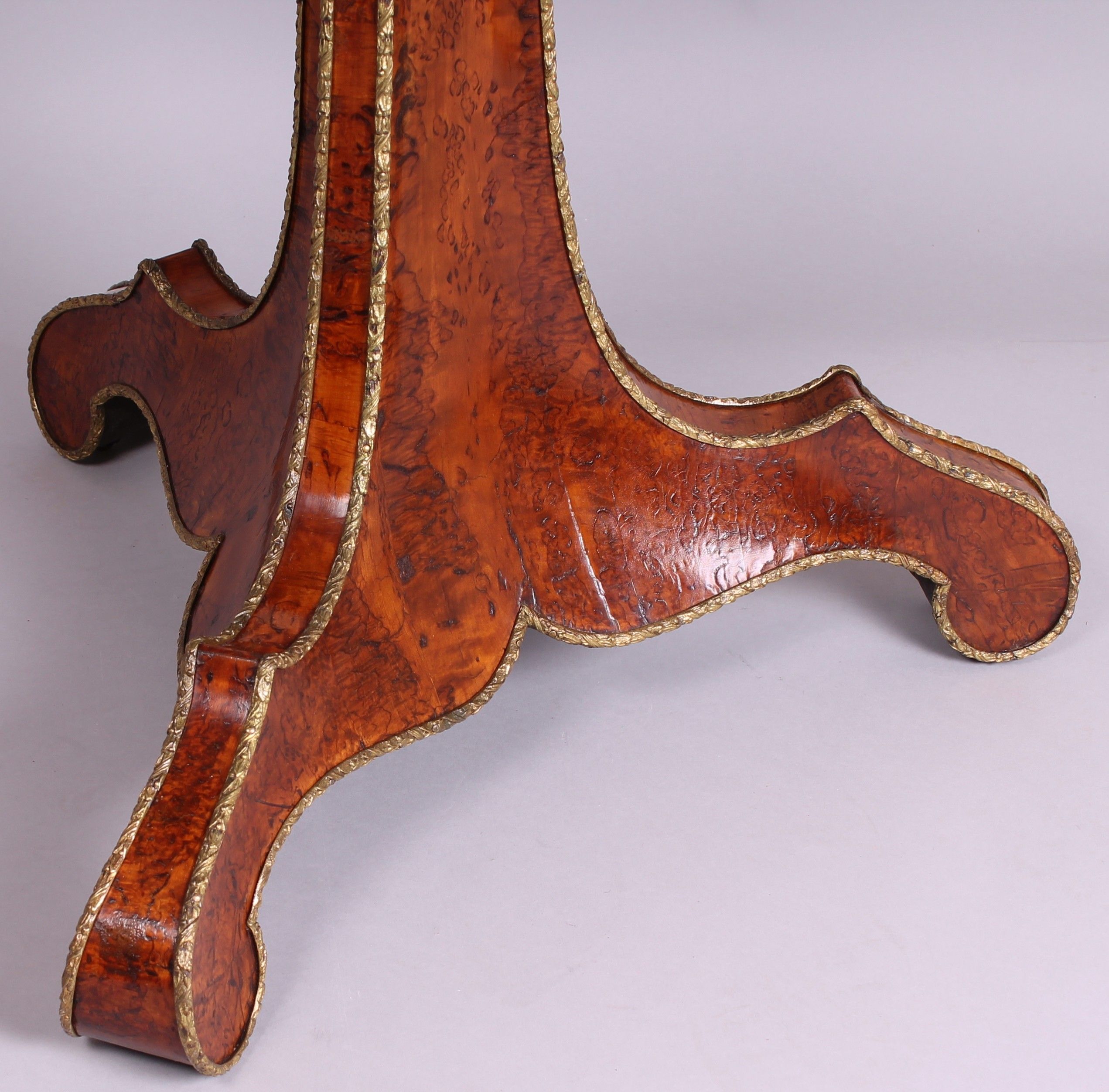 Exceptionally fine mid 19th century burr wood and marquetry centre-table