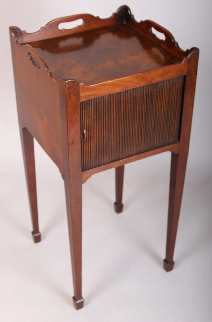 George III period mahogany night-table