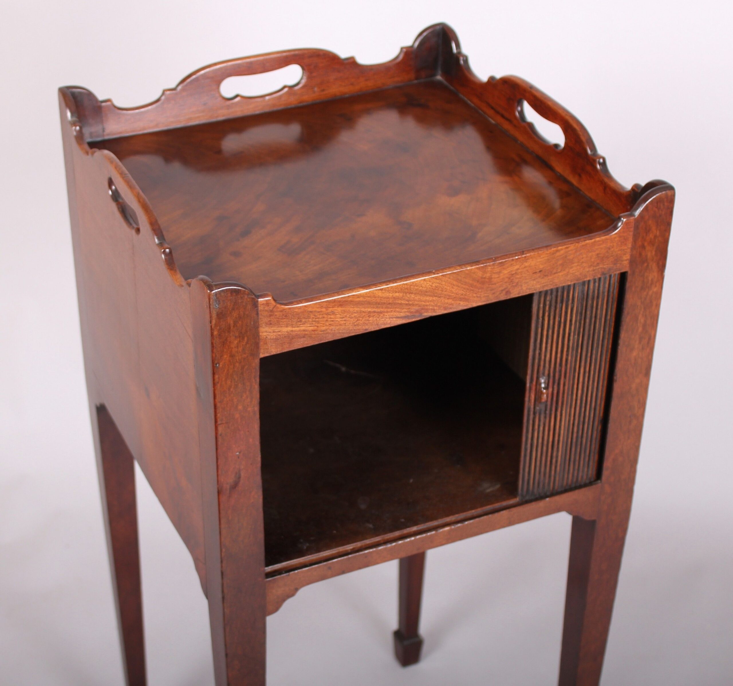 George III period mahogany night-table