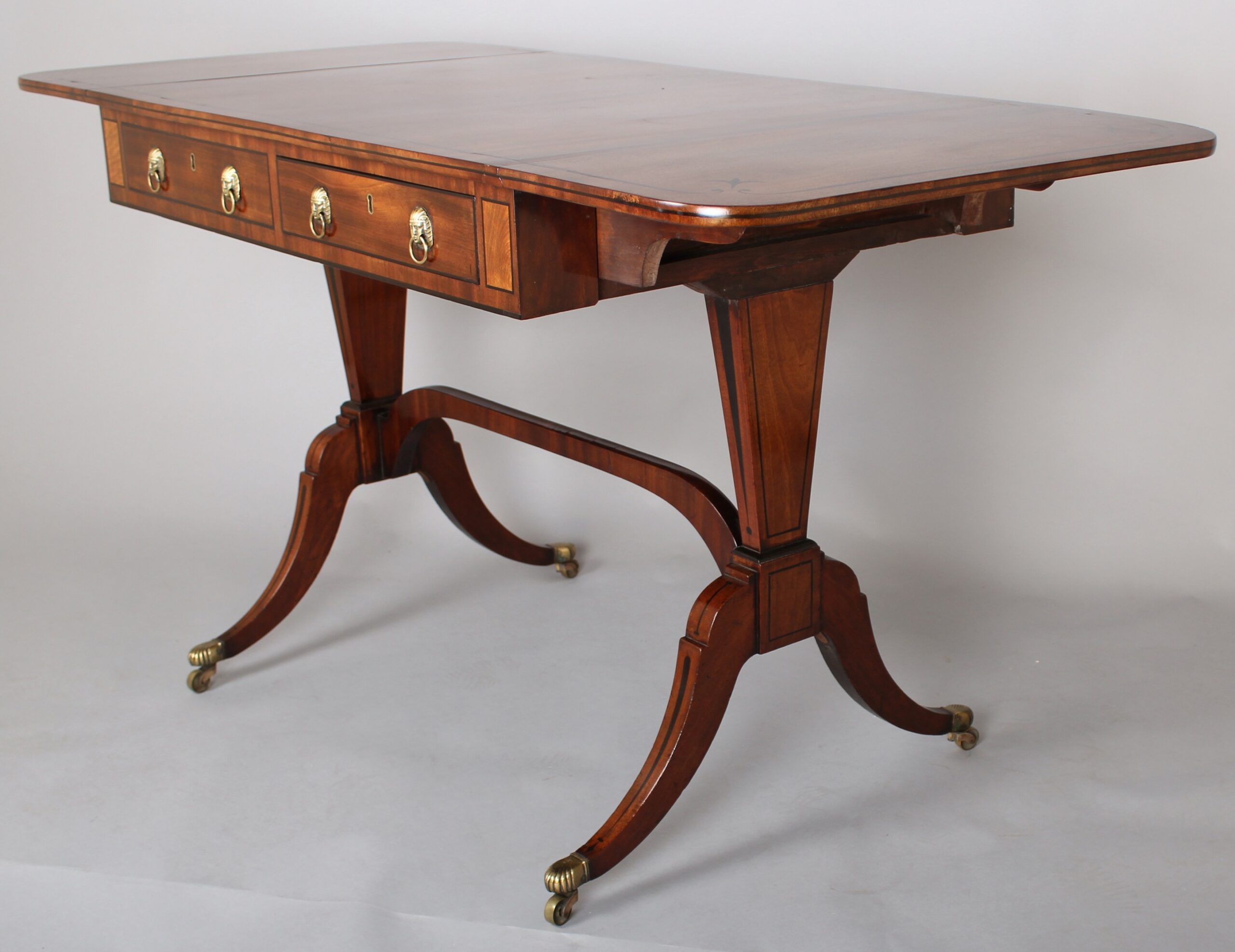 Regency period mahogany sofa-table