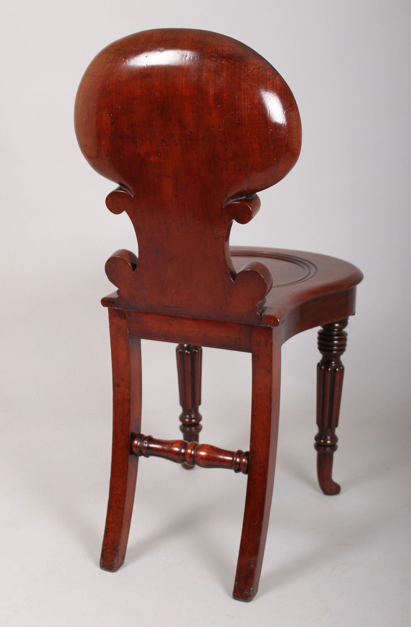 George IV period mahogany hall-chair