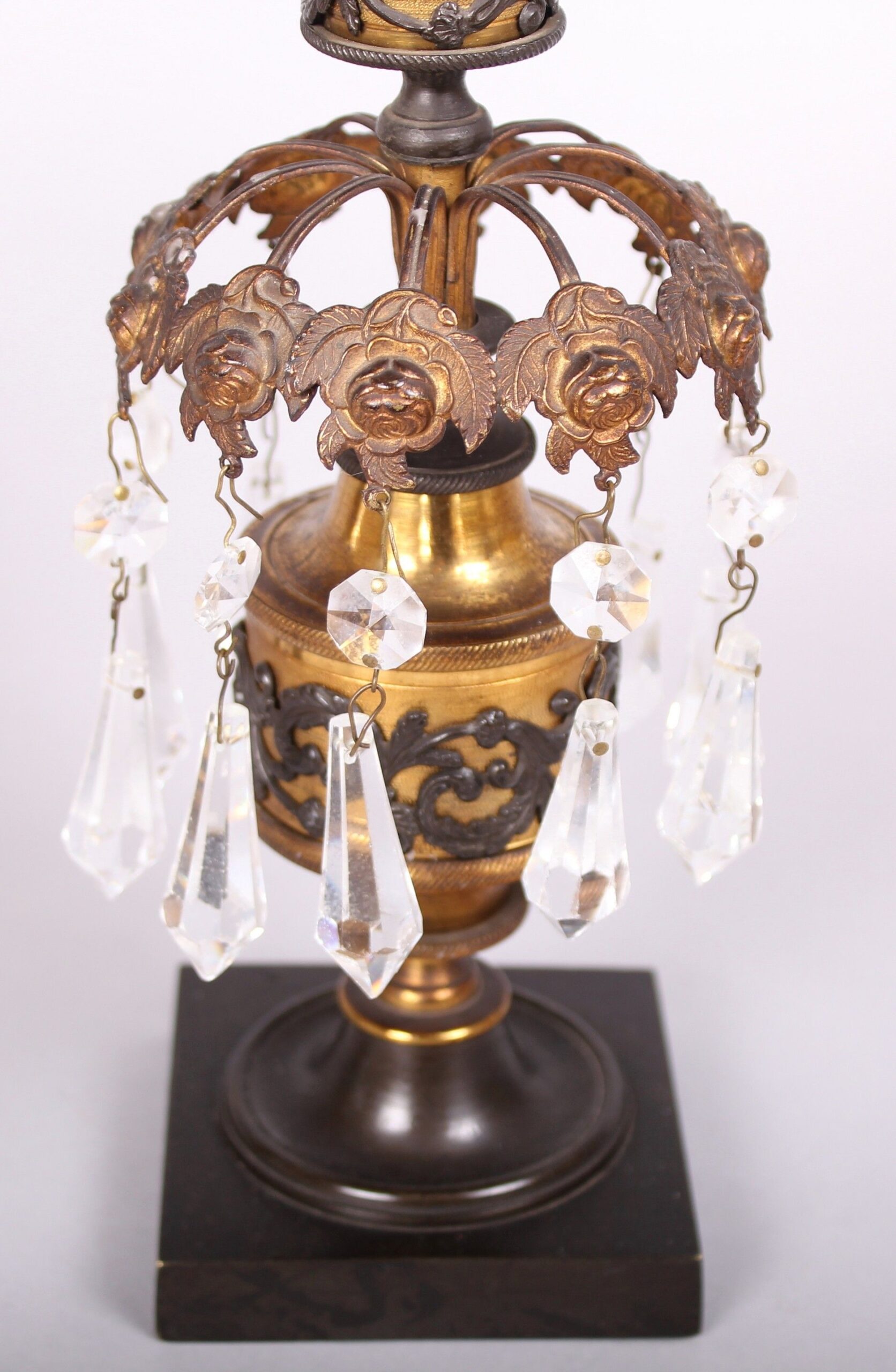 Pair of Regency bronze and ormolu candlesticks